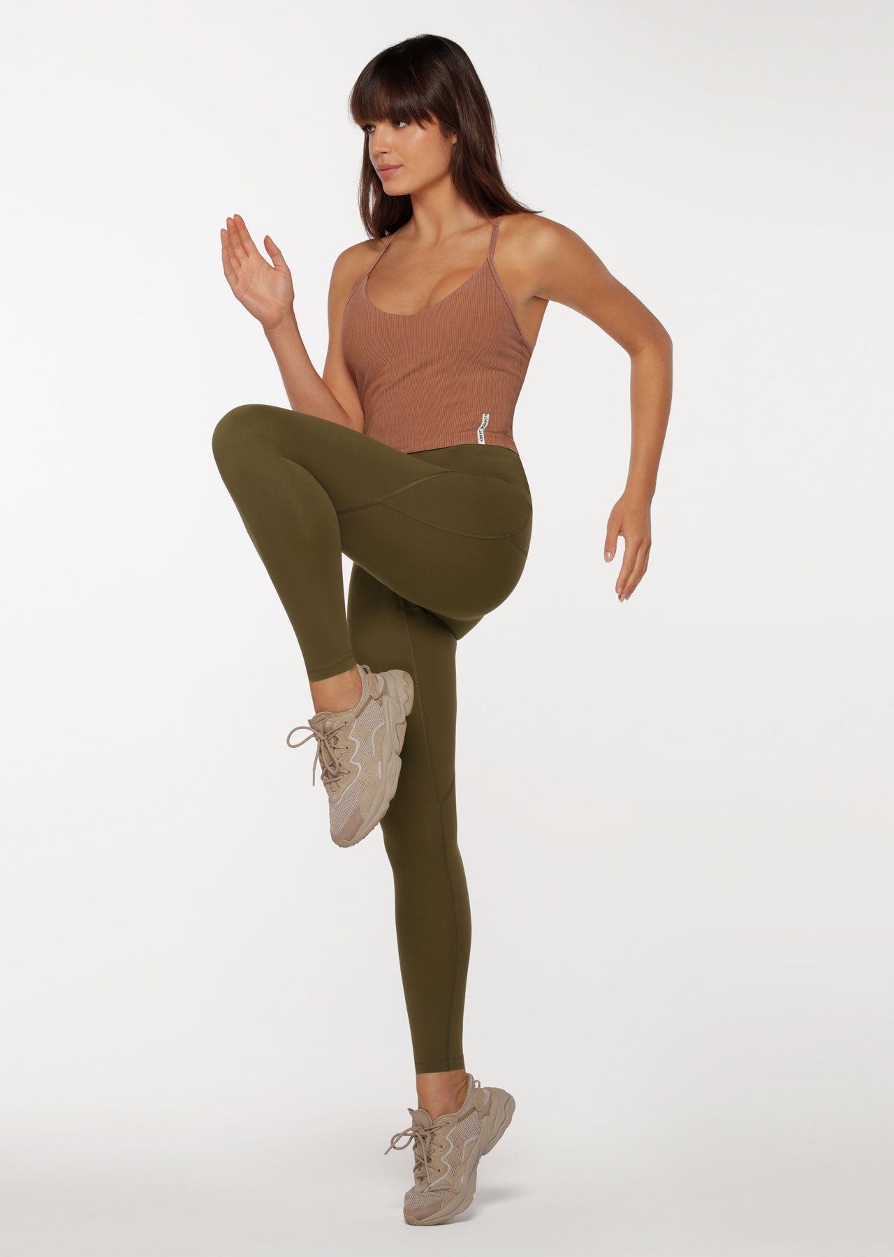 Lorna Jane Fast Track Rib Active Tank - Washed Autumn