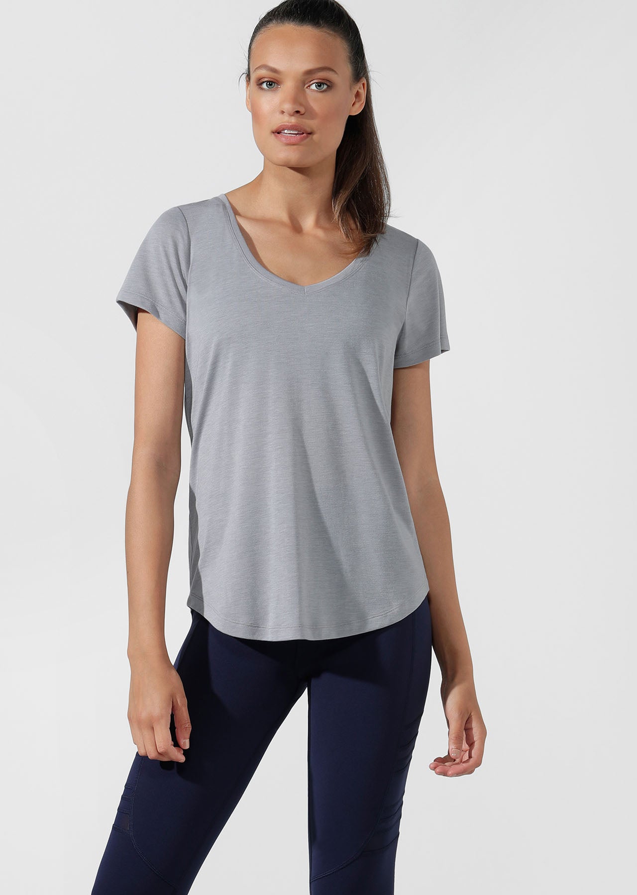 Lorna Jane Frankie Active Tee - Nu Grey Marl