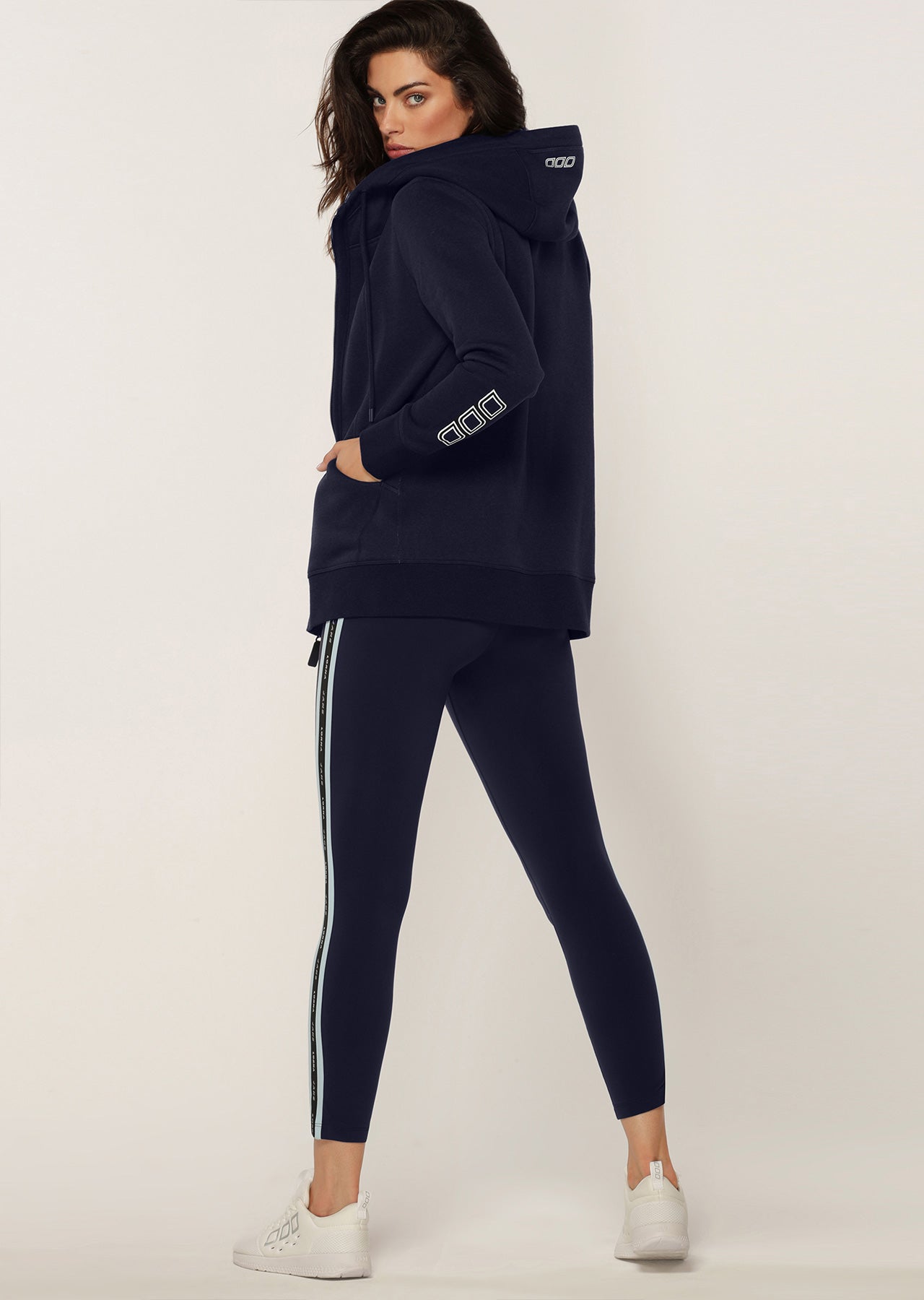 Lorna Jane Go Beyond Full Zip Hoodie - French Navy Marl