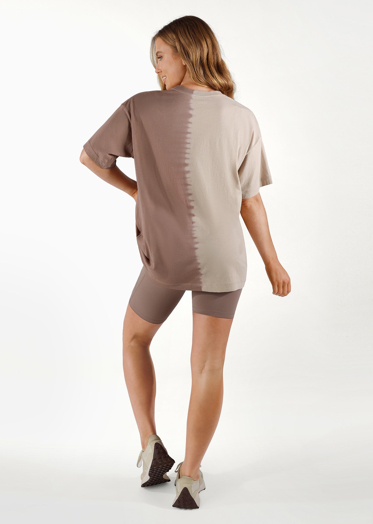 Lorna Jane Half Dip Oversized Tee - Off White / Bone