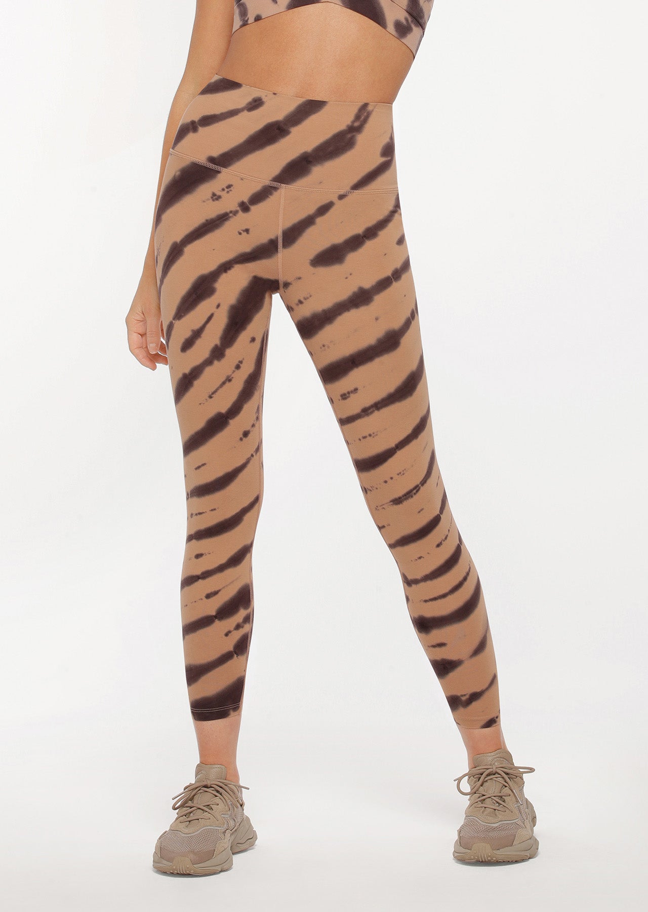 Lorna Jane Haze Lounge Ankle Biter Leggings - Biscuit Volcano Tie Dye