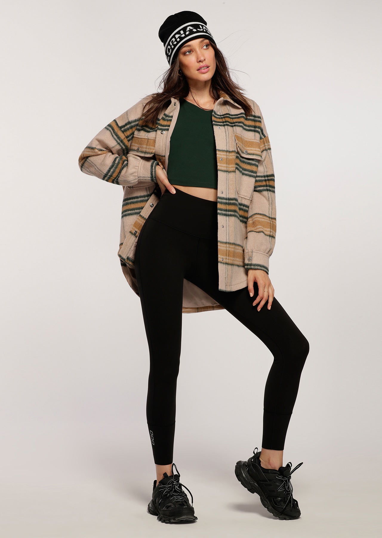Lorna Jane Heritage Check Shacket - Heritage Check