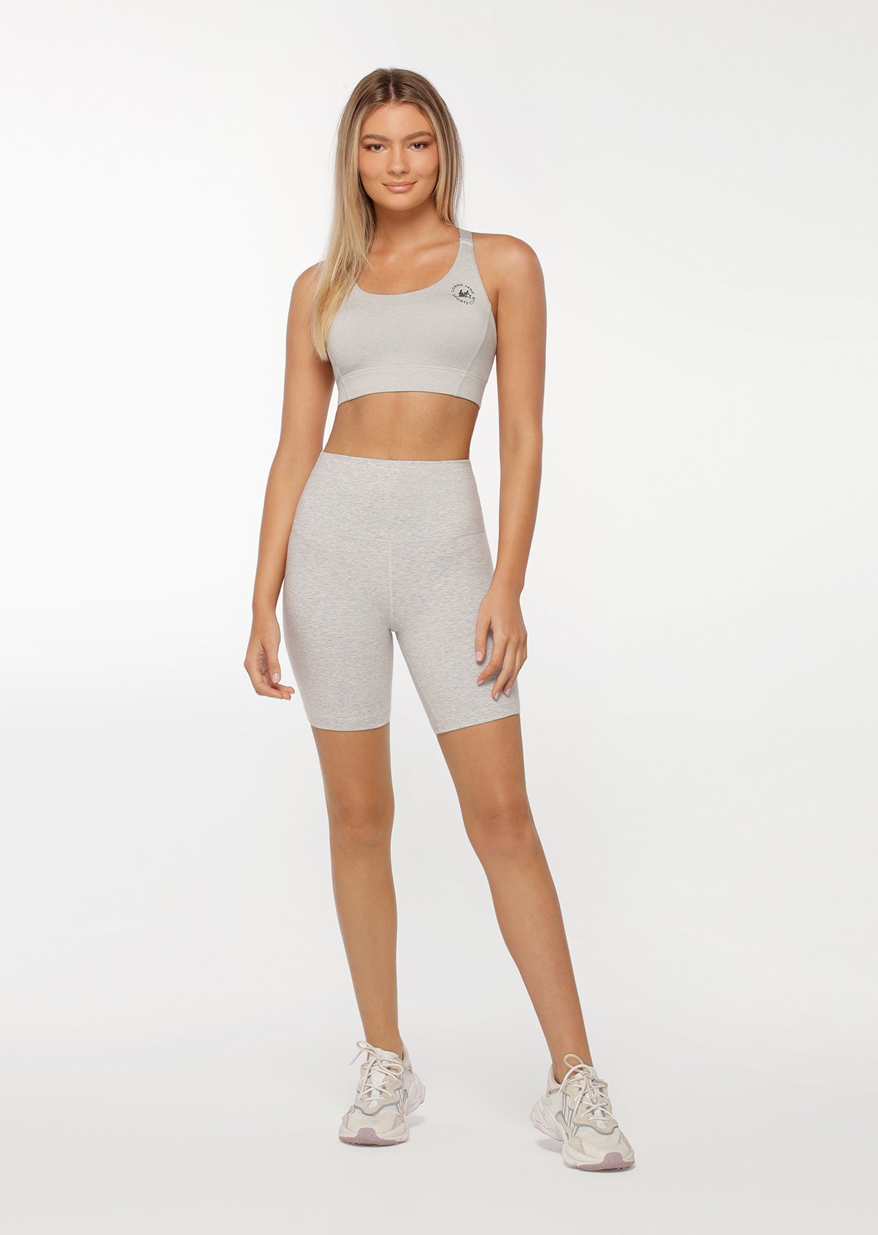 Lorna Jane High Energy Sports Bra - Light Grey Marl