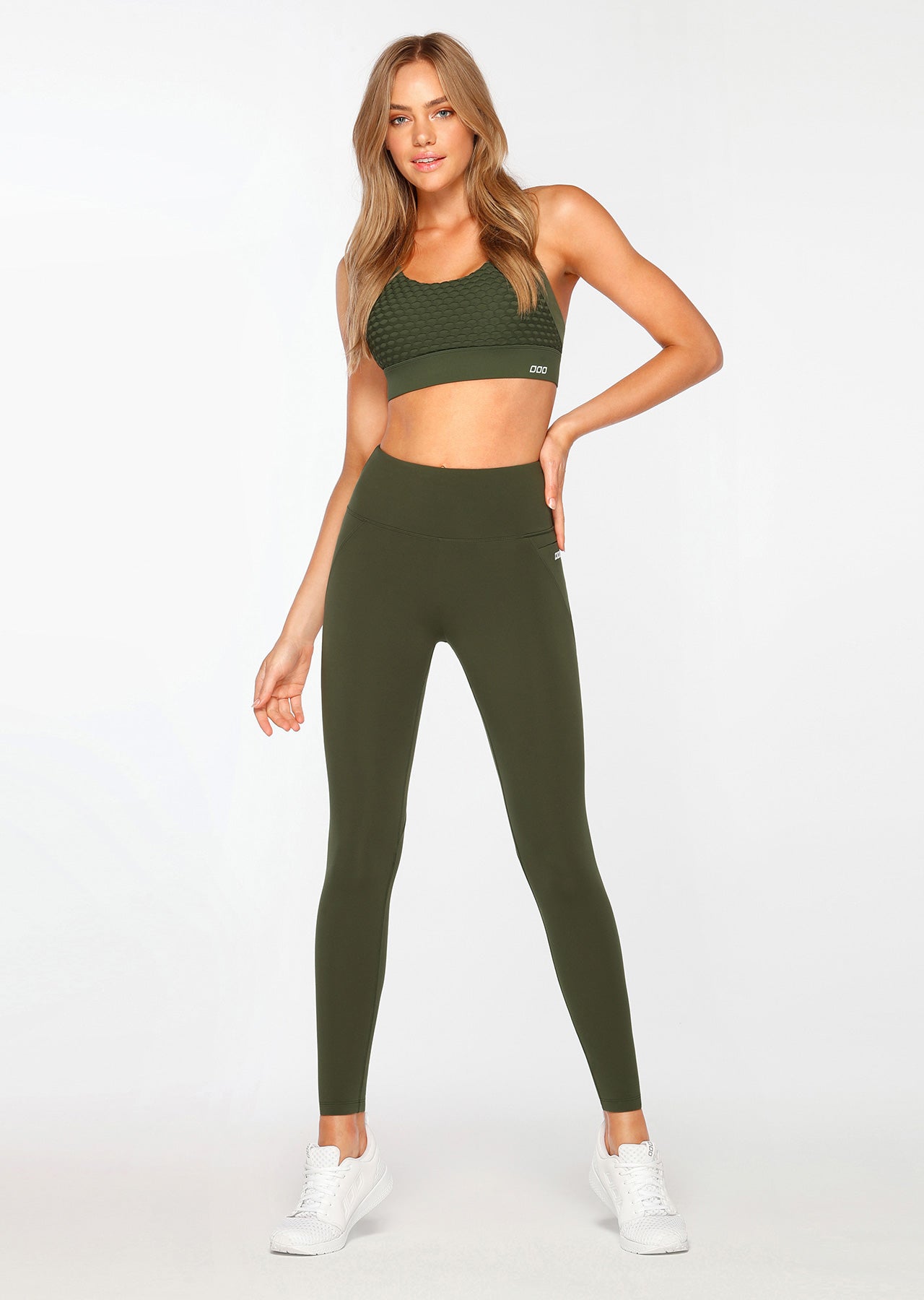 Lorna Jane High Intensity Sports Bra - Dark Safari