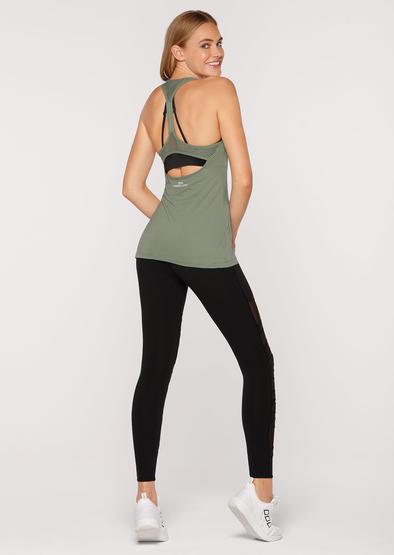 Lorna Jane Hypnotic Excel Tank - Light Khaki