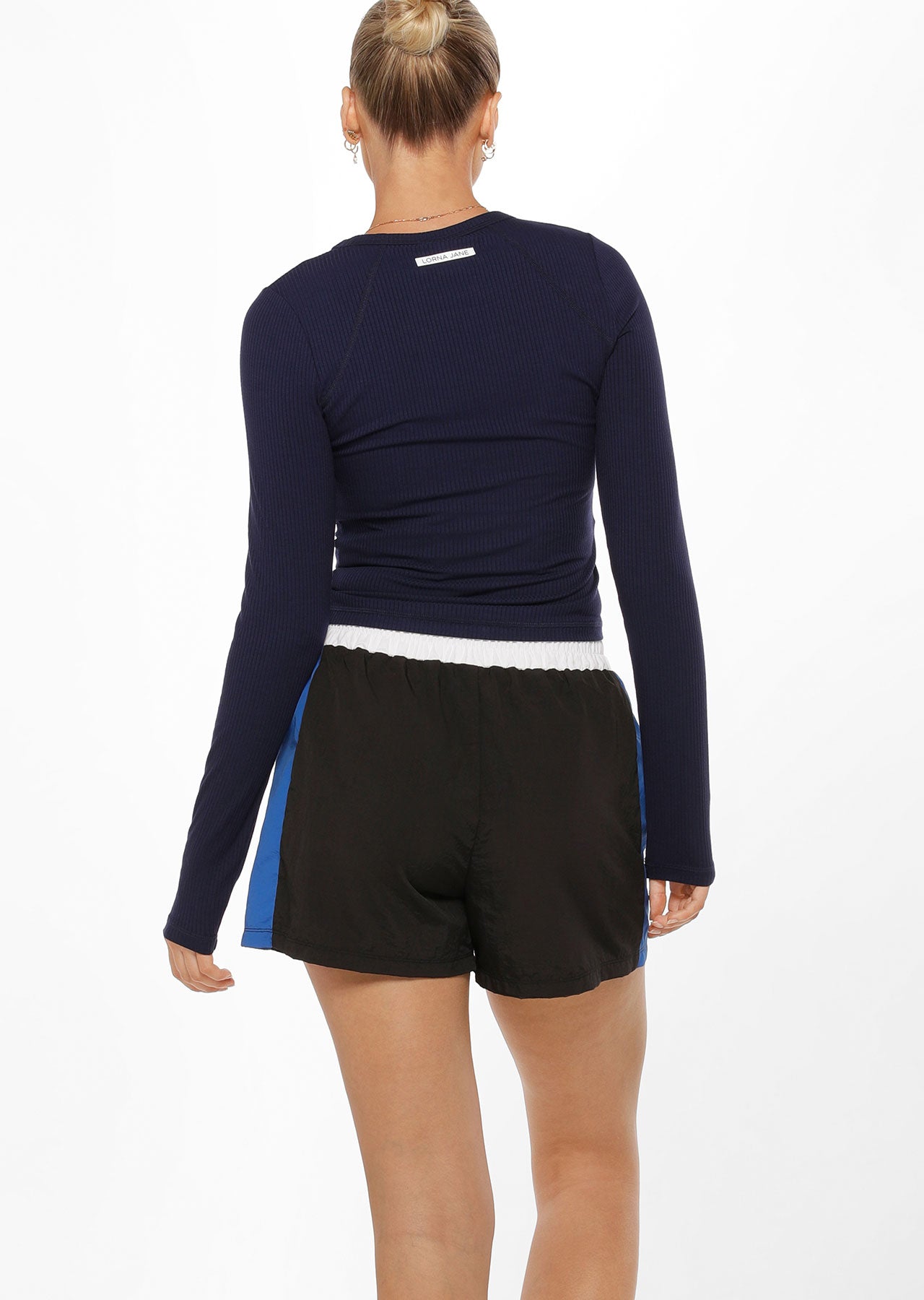 Lorna Jane Striking Active Rib Long Sleeve Top - French Navy