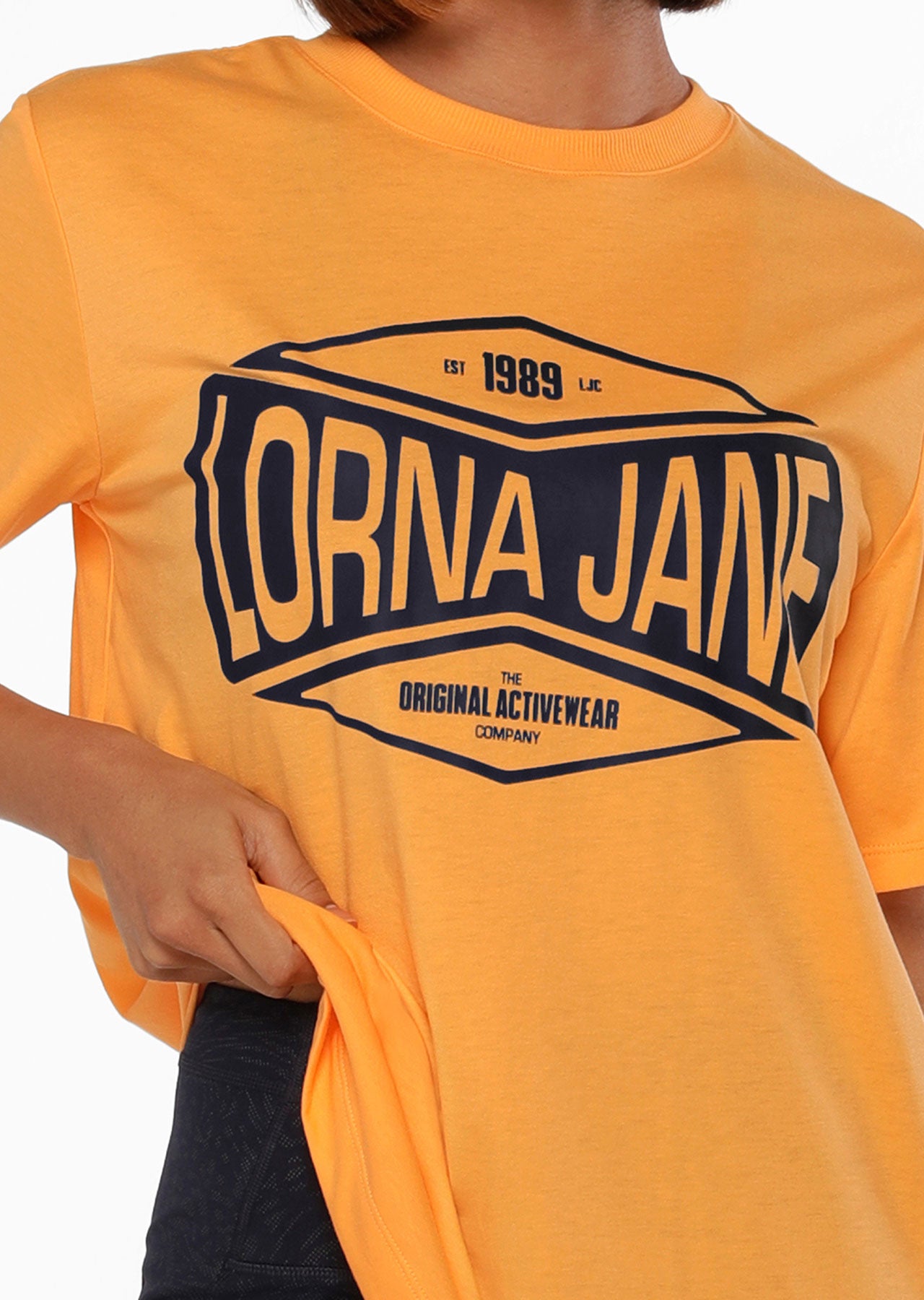 Lorna Jane Original Activewear Relaxed Tee - Mango Sorbet
