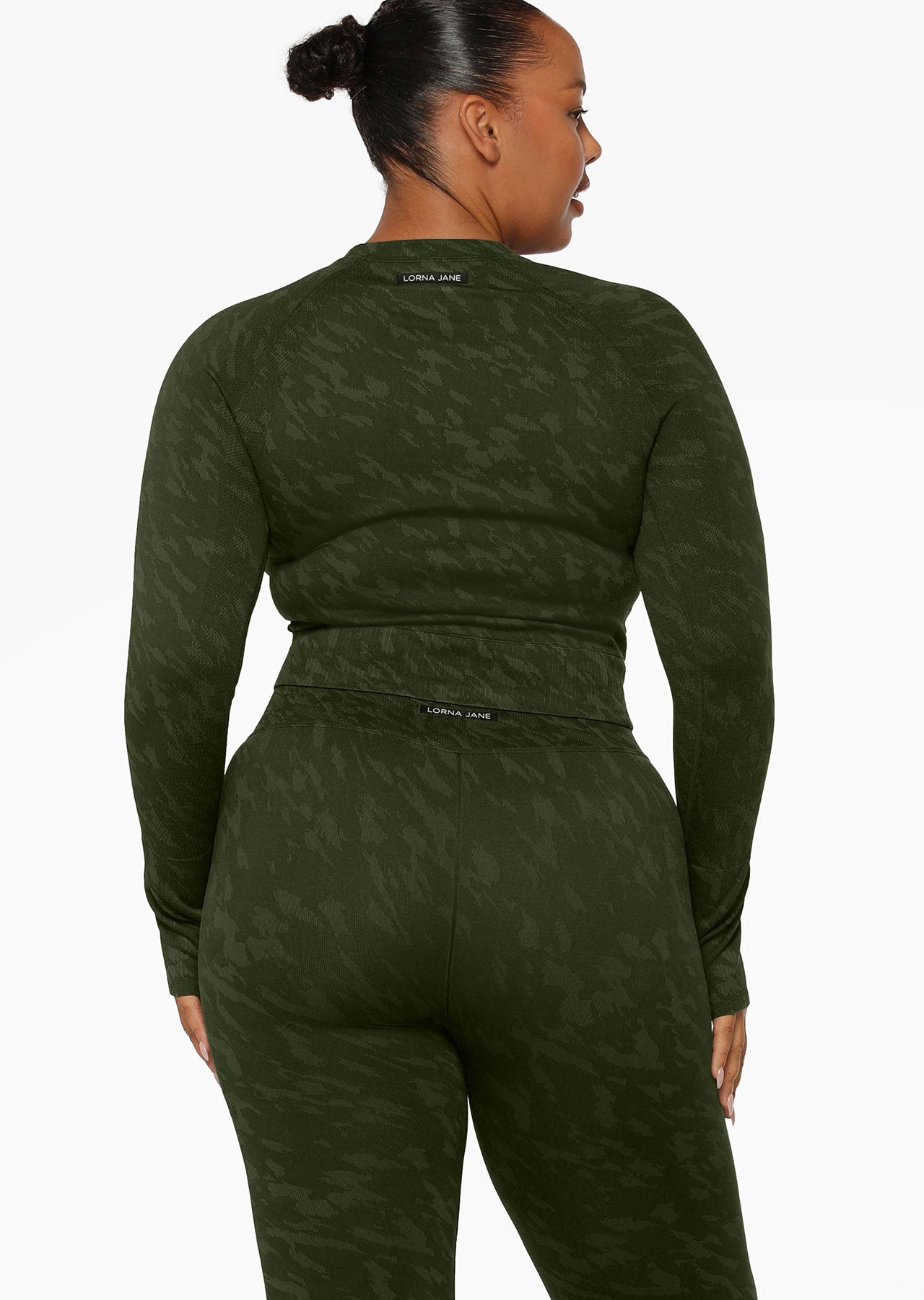 Lorna Jane Take A Hike Seamless Long Sleeve Top - Rough Terrain Jacquard