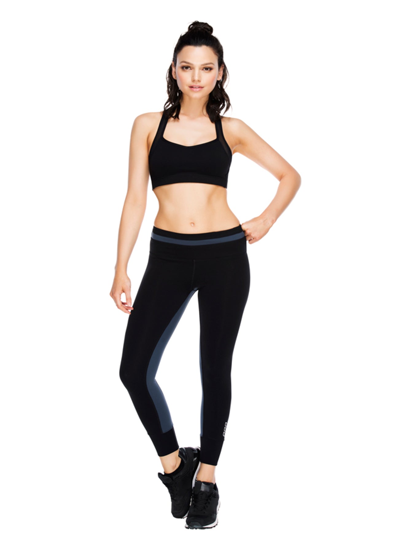 Lorna Jane Live Core Ankle Biter Tight - Black/Canyon