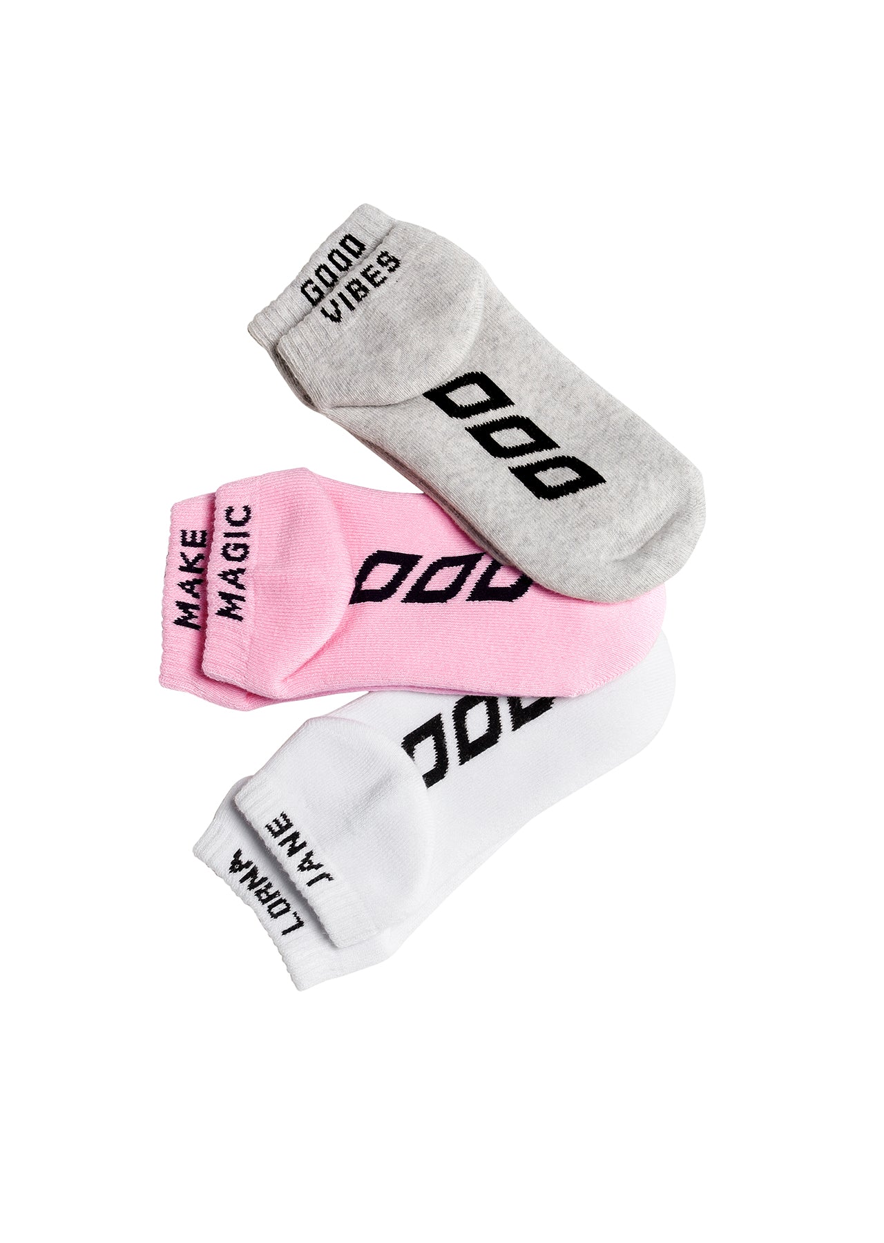 Lorna Jane LJ 3 Pack Inspo Socks - Assorted Colours