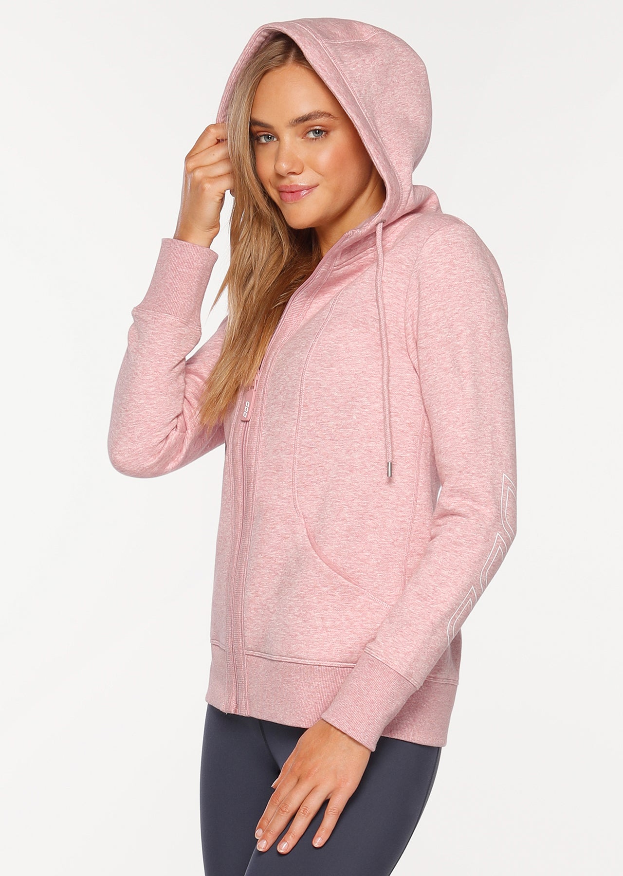 Lorna Jane LJ Active Hoodie - Dusty Rose Marl
