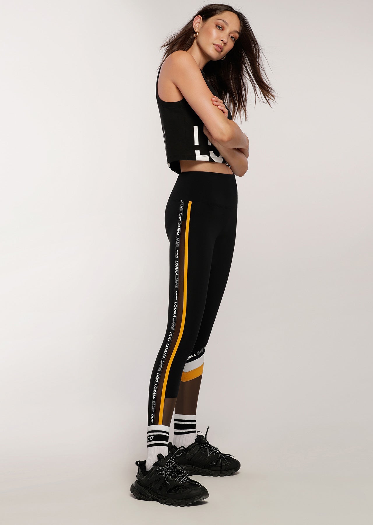 Lorna Jane LJ Cropped Active Tank - Black