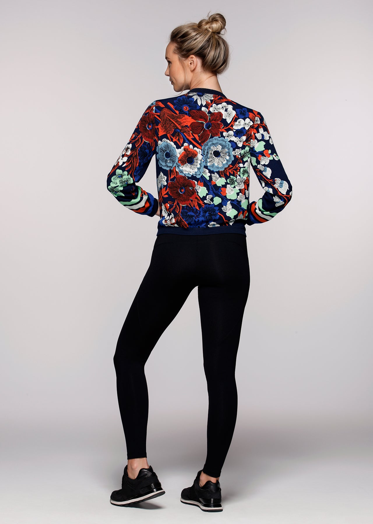 Lorna Jane LJ Retro Bomber Jacket - Ink/Floral