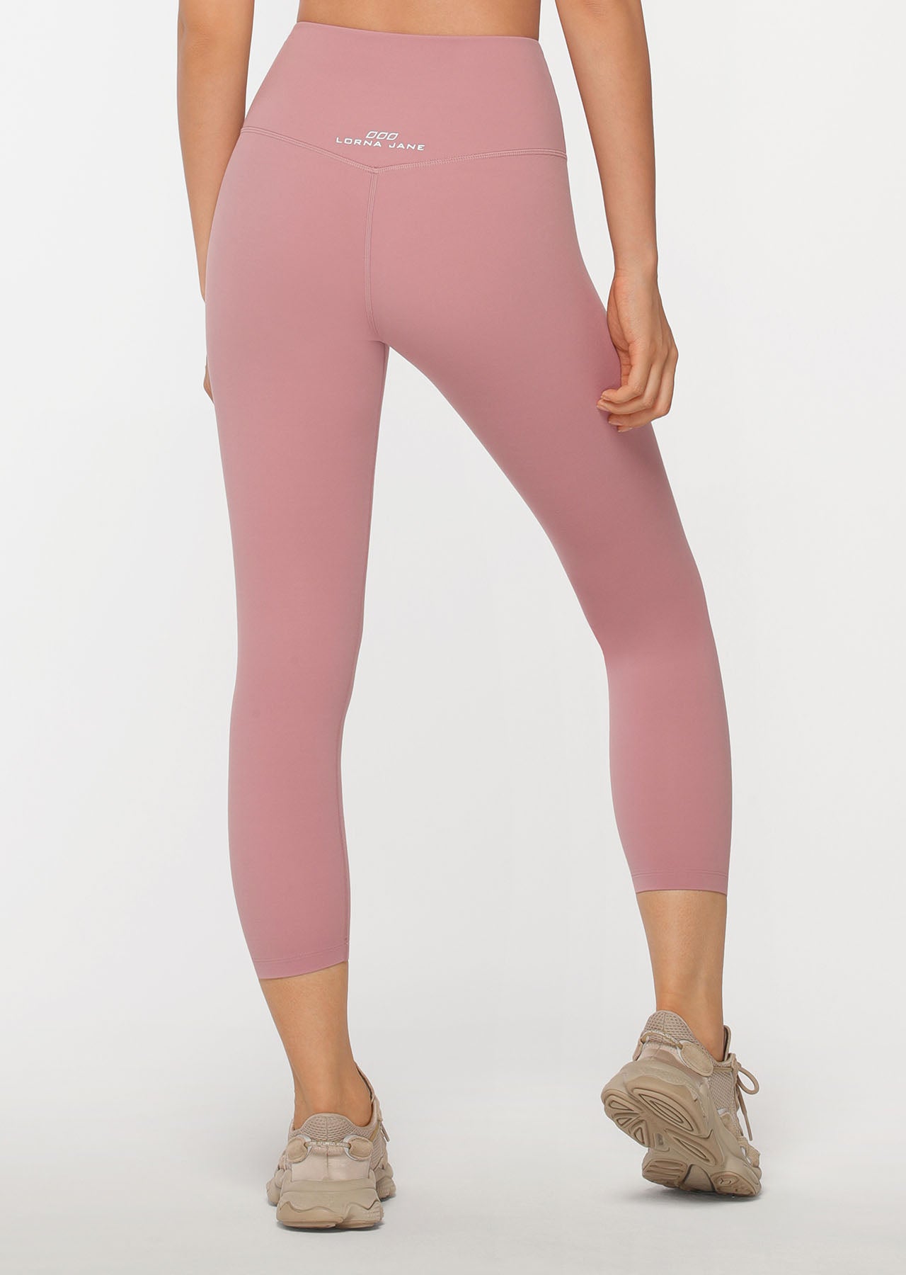 Lorna Jane Lotus Ankle Biter Leggings - Pale Mauve