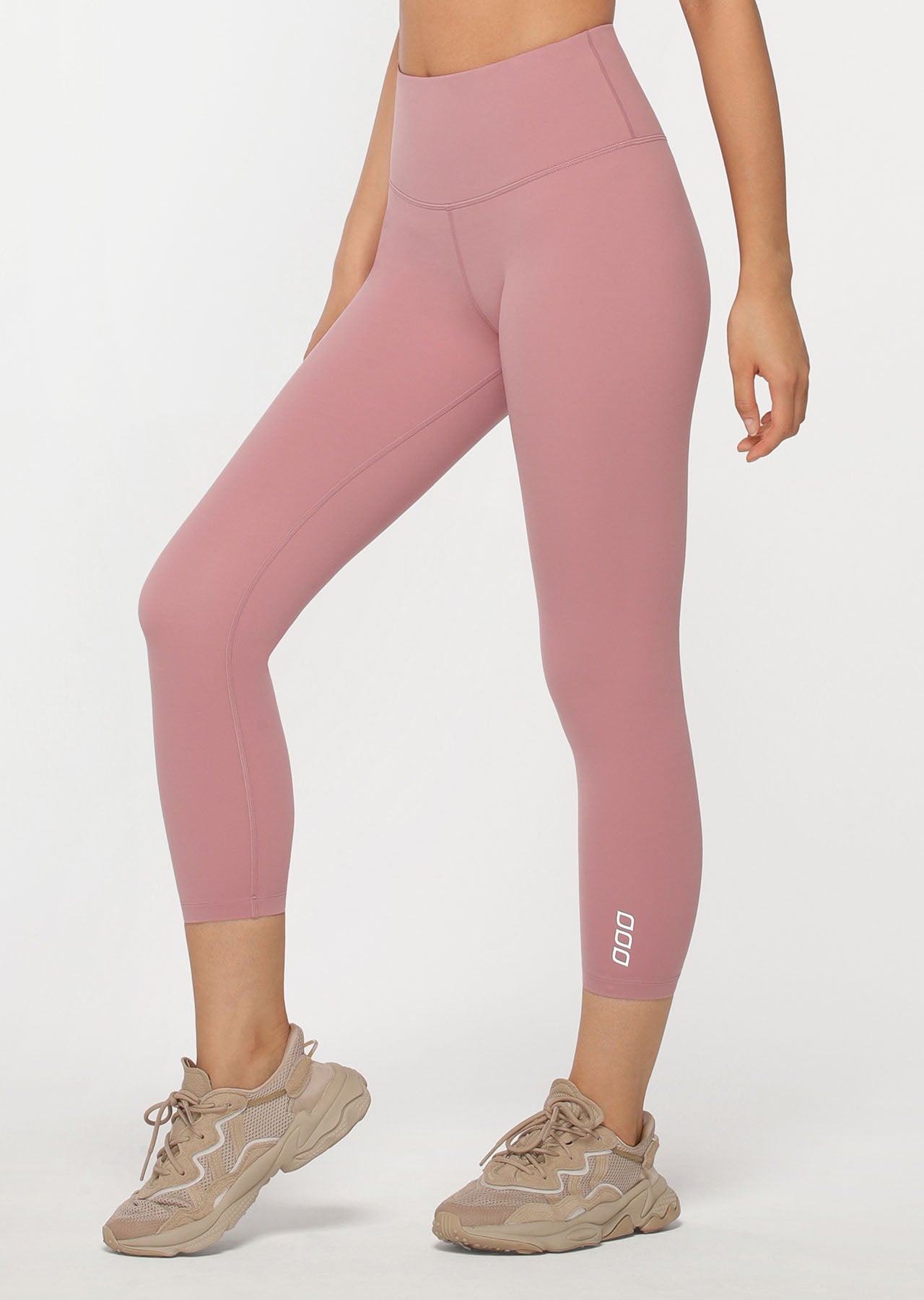 Lorna Jane Lotus Ankle Biter Leggings - Pale Mauve