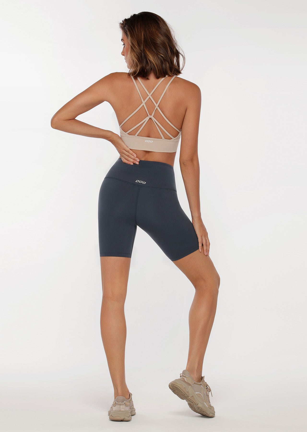Lorna Jane Lotus Bike Shorts - Night Time Blue