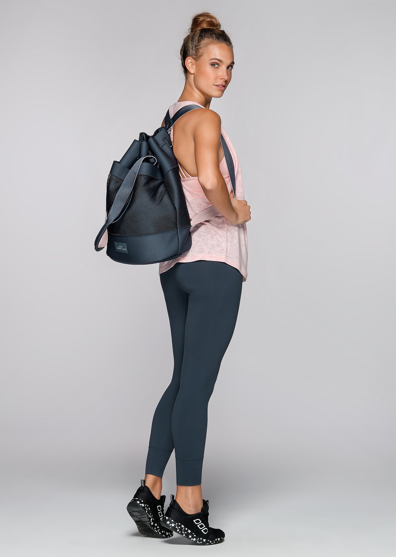 Lorna Jane Luxe Bucket Backpack - Canyon / Whisper Pink