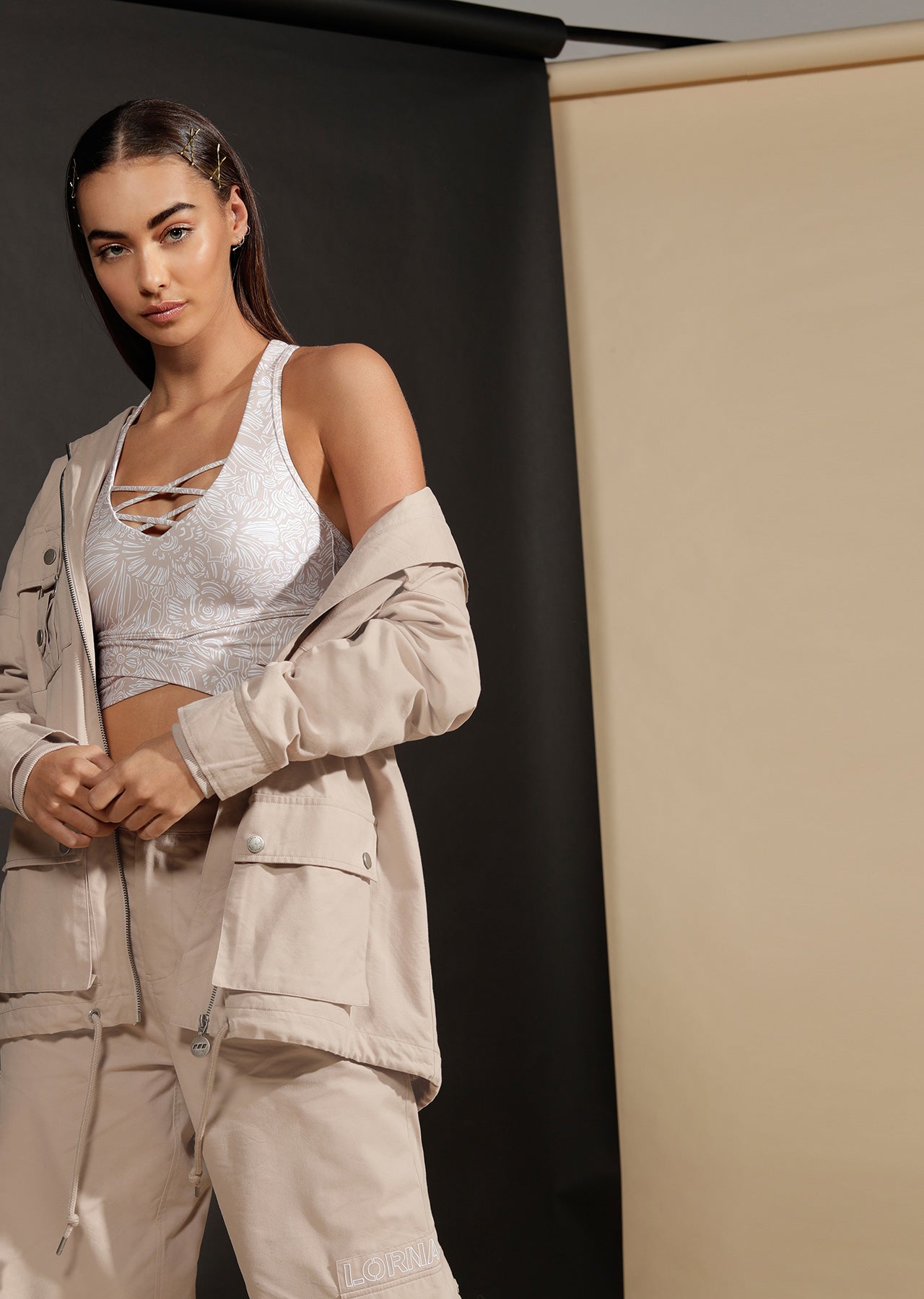 Lorna Jane Luxe Oversized Active Anorak - Off White