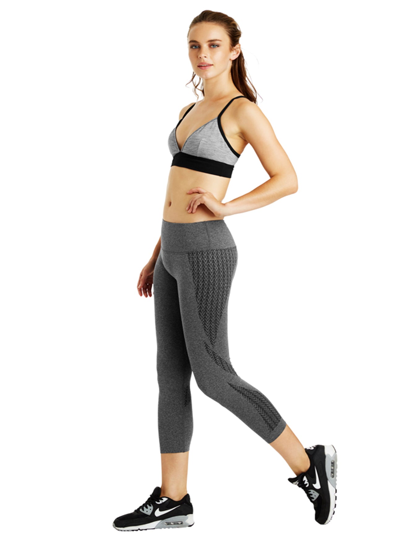 Lorna Jane Mercedes 7/8 Seamless Tight - Canyon Marl