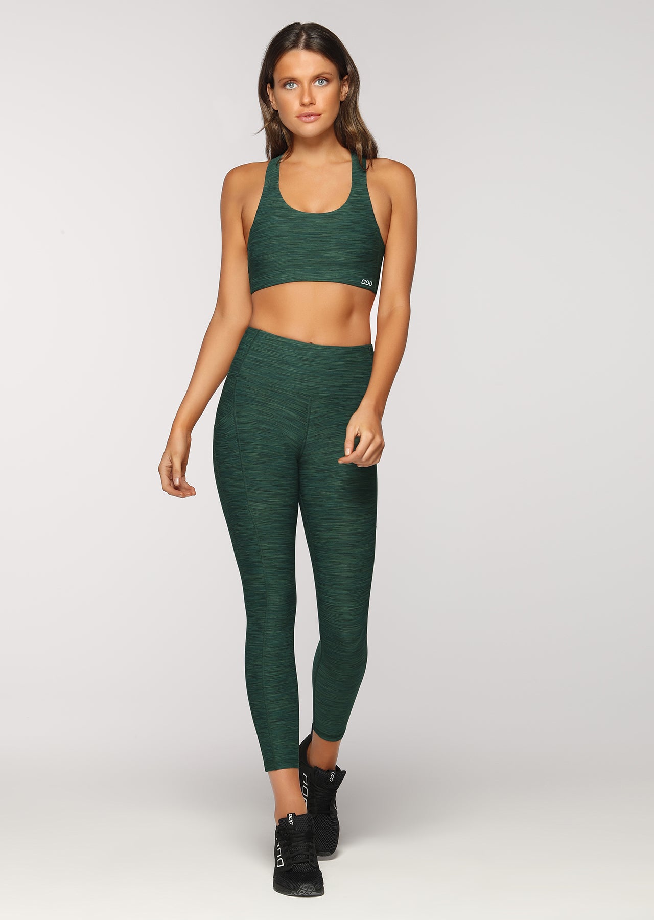 Lorna Jane Movement Core A/B Tight - Olive Green/Black Marl