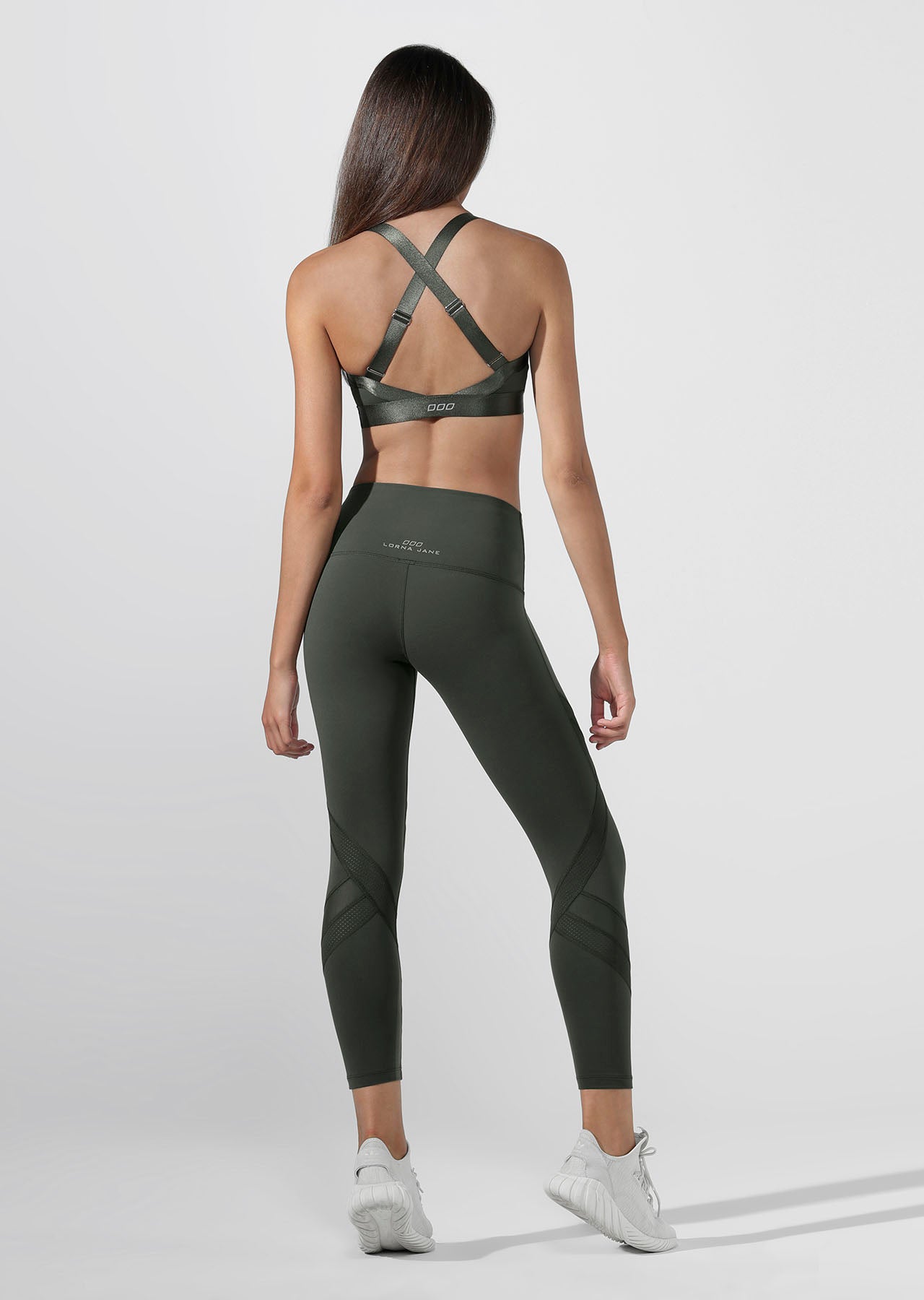 Lorna Jane Nathalie Sports Bra - Dark Safari