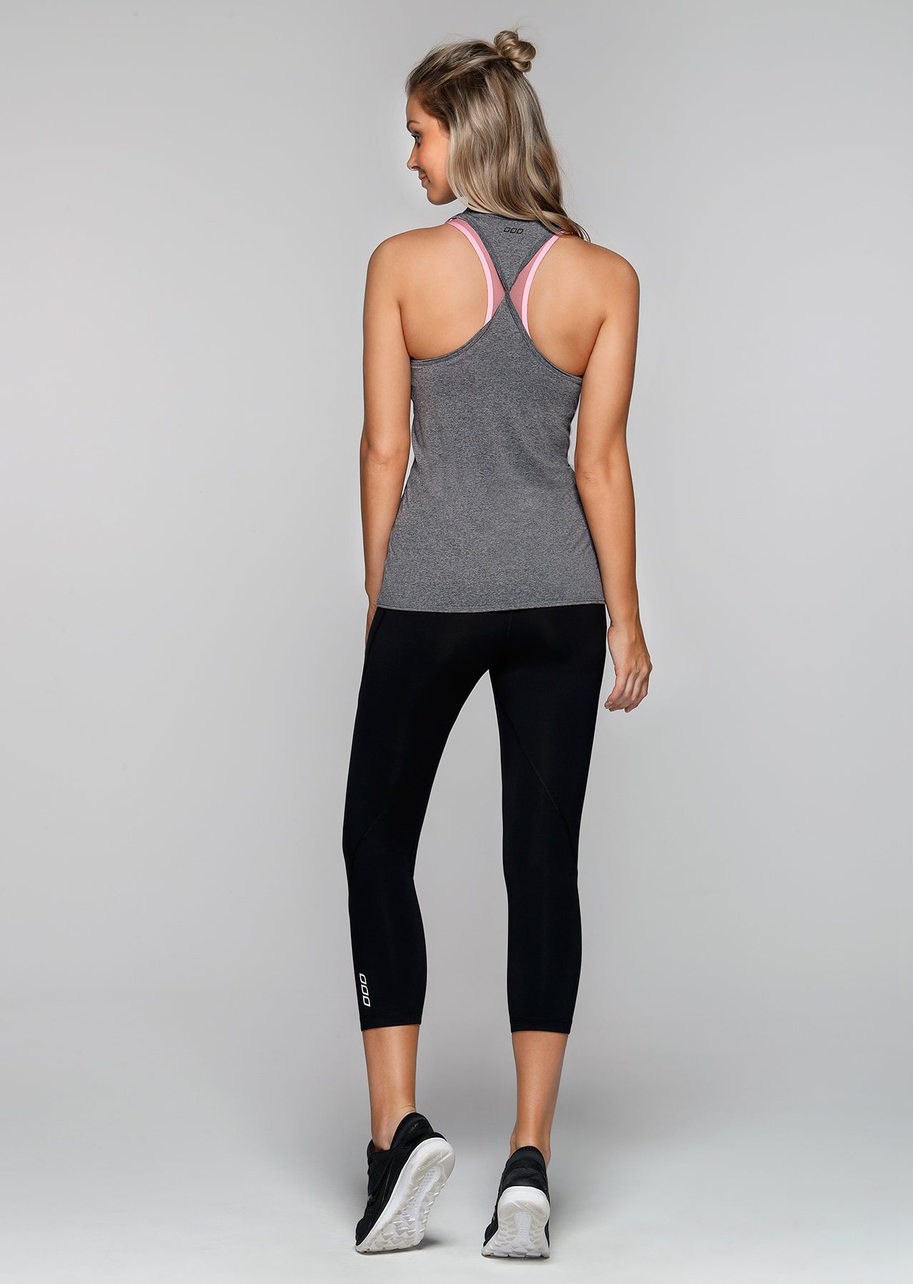 Lorna Jane Never Give Up Active Tank - Mid Grey Marl
