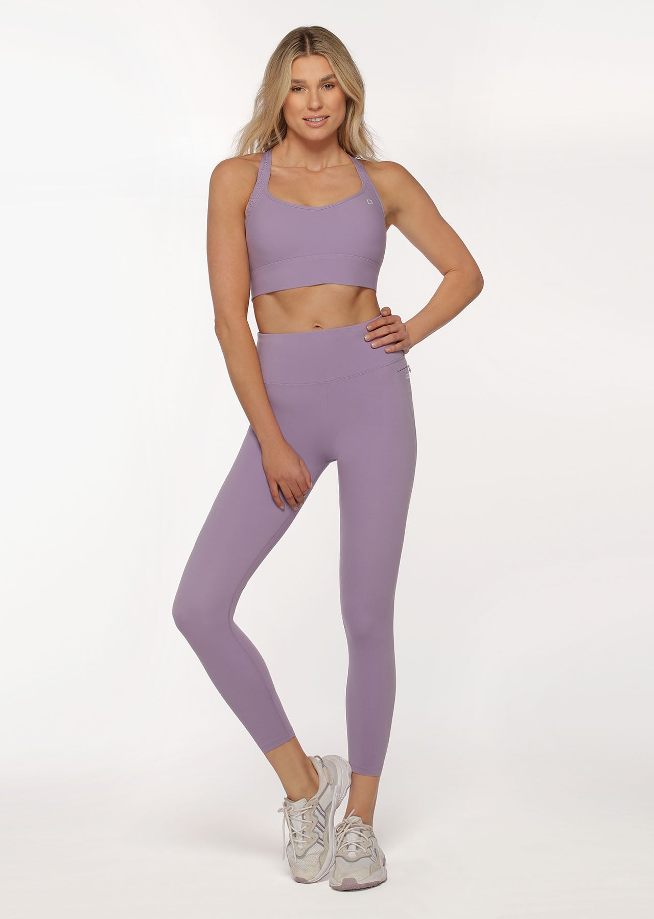 Lorna Jane New Amy Ankle Biter Leggings - Dusted Violet
