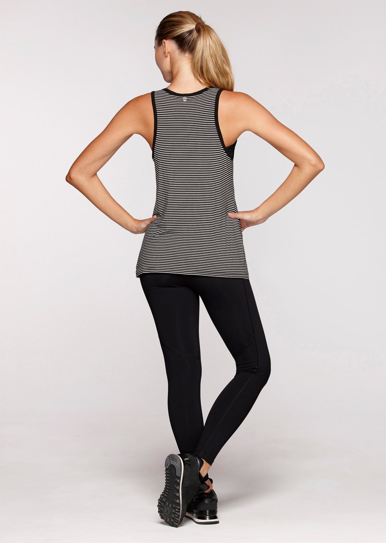 Lorna Jane Nicola Tank - Black/White