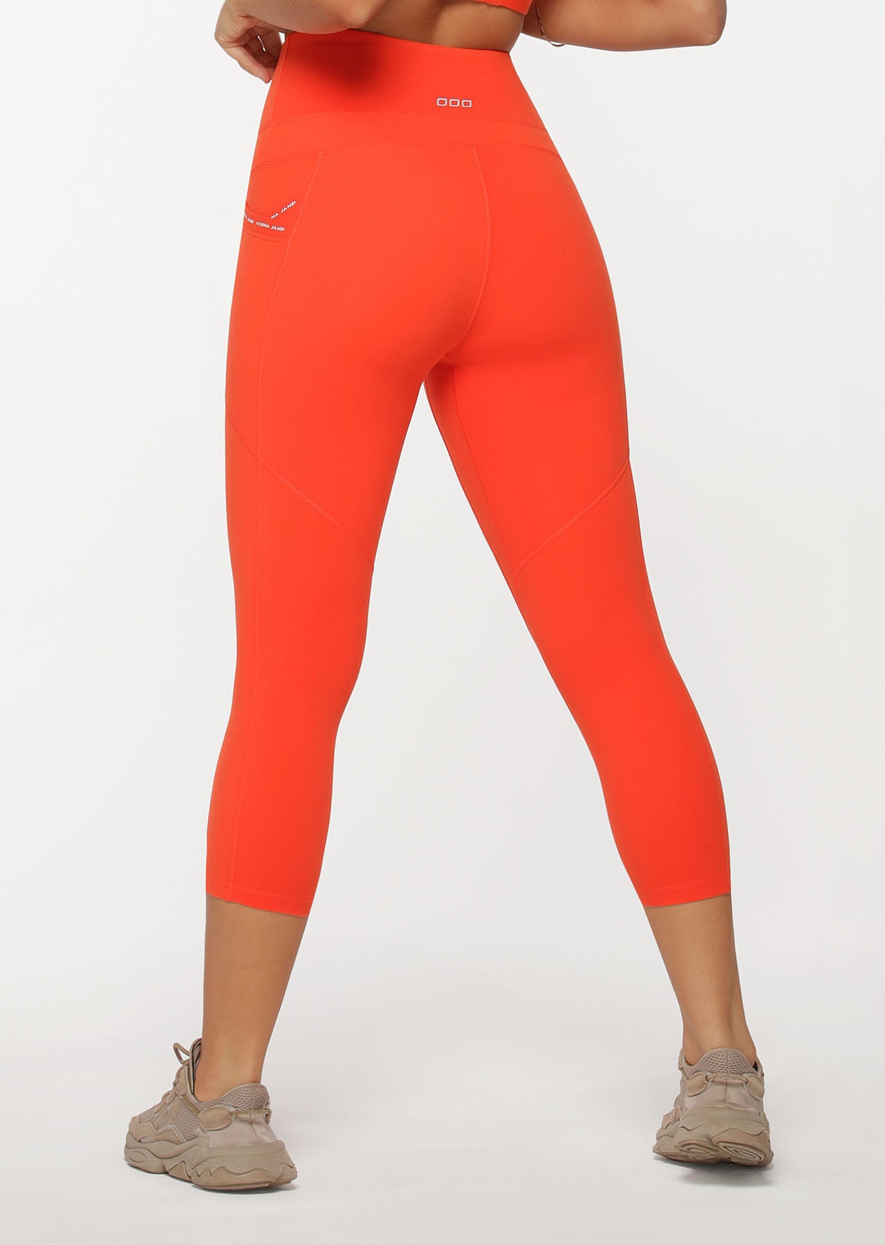 Lorna Jane No Ride Booty Pocket 7/8 Leggings - Chilli