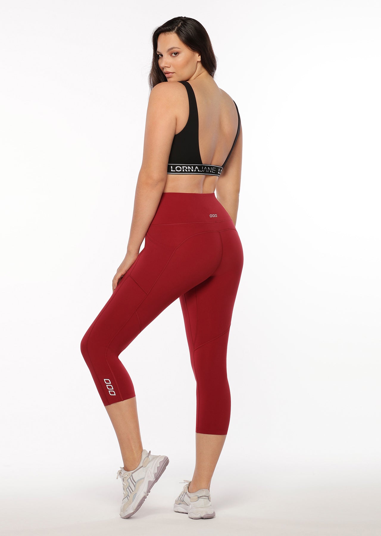 Lorna Jane No Ride Booty 7/8 Leggings - Cherry