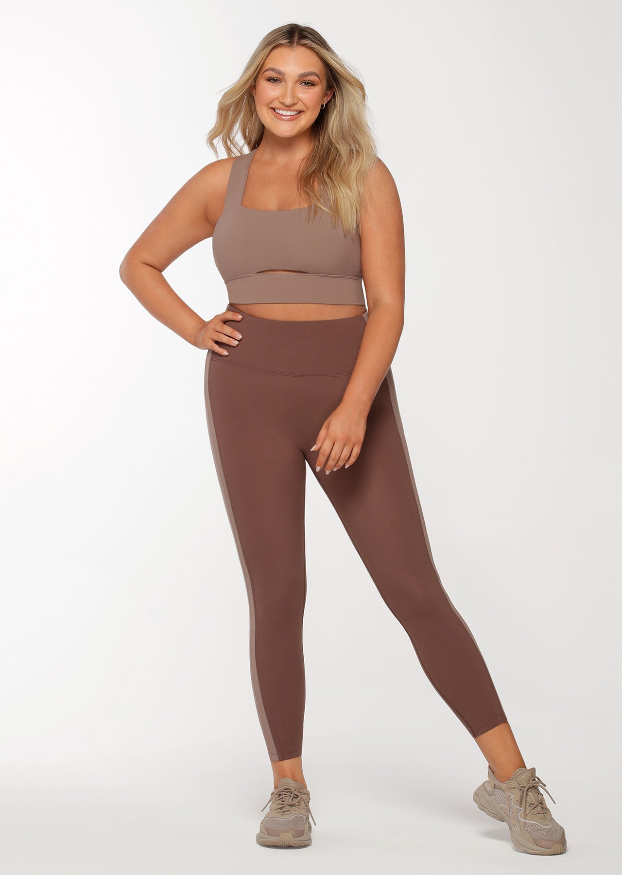 Lorna Jane No Ride Sportif Ankle Biter Leggings - Chocolate