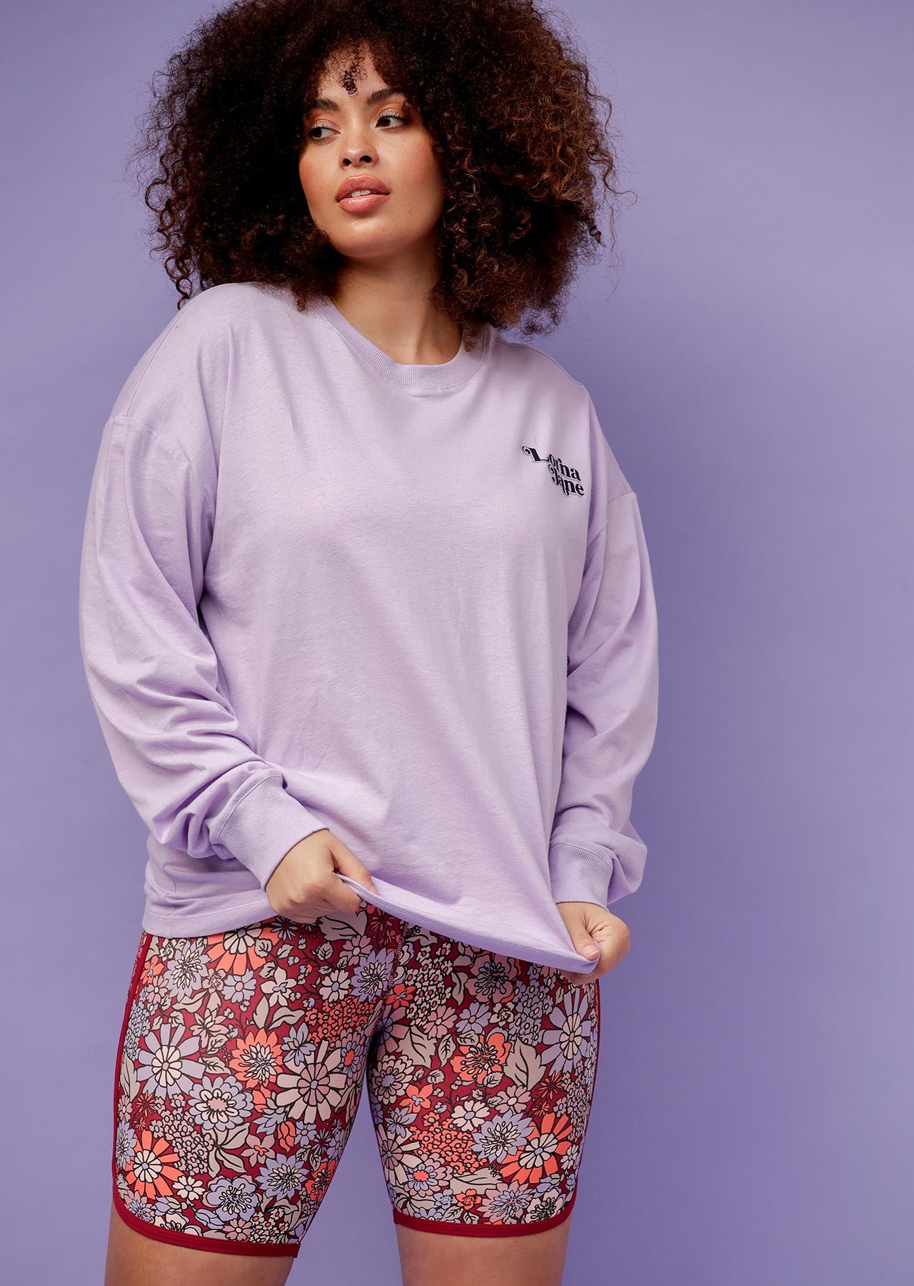 Lorna Jane Nostalgic Long Sleeve Top - Dusty Lilac