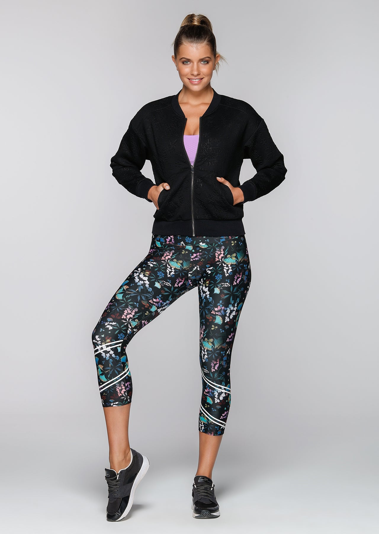 Lorna Jane Now Or Never Bomber Jacket - Black