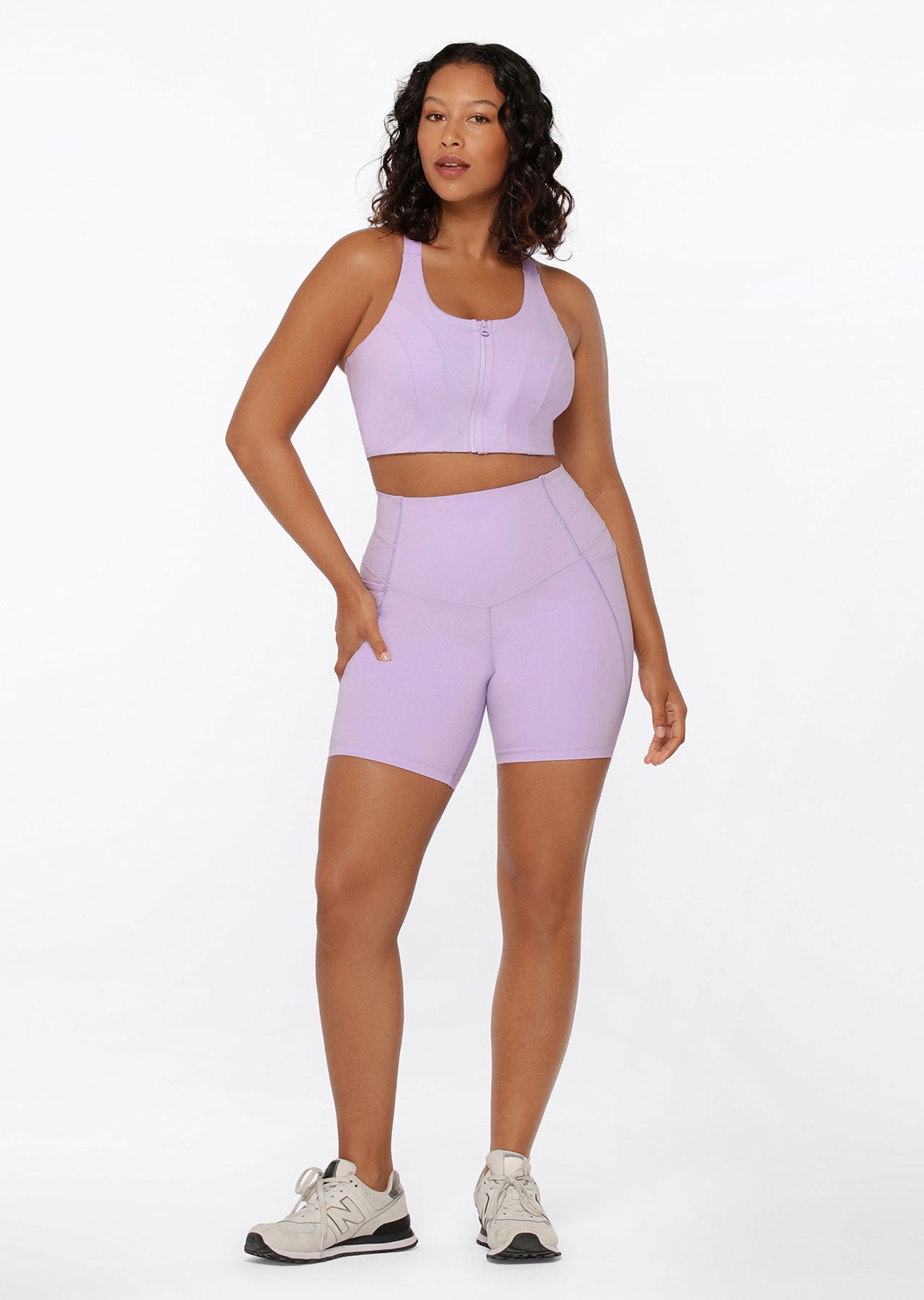 Lorna Jane Power Sculpt Recycled Sports Bra - Dusty Lilac