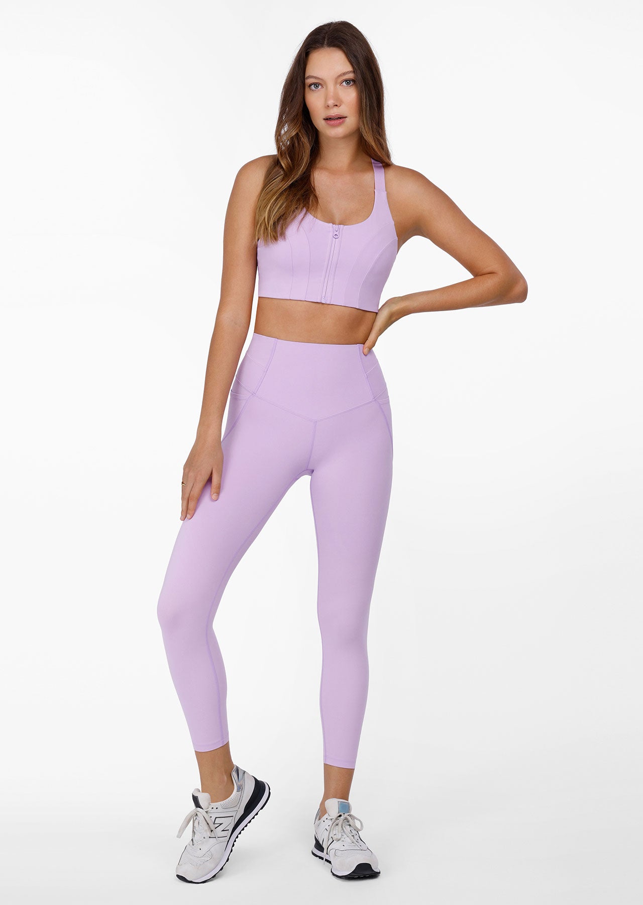 Lorna Jane Power Sculpt Recycled Sports Bra - Dusty Lilac