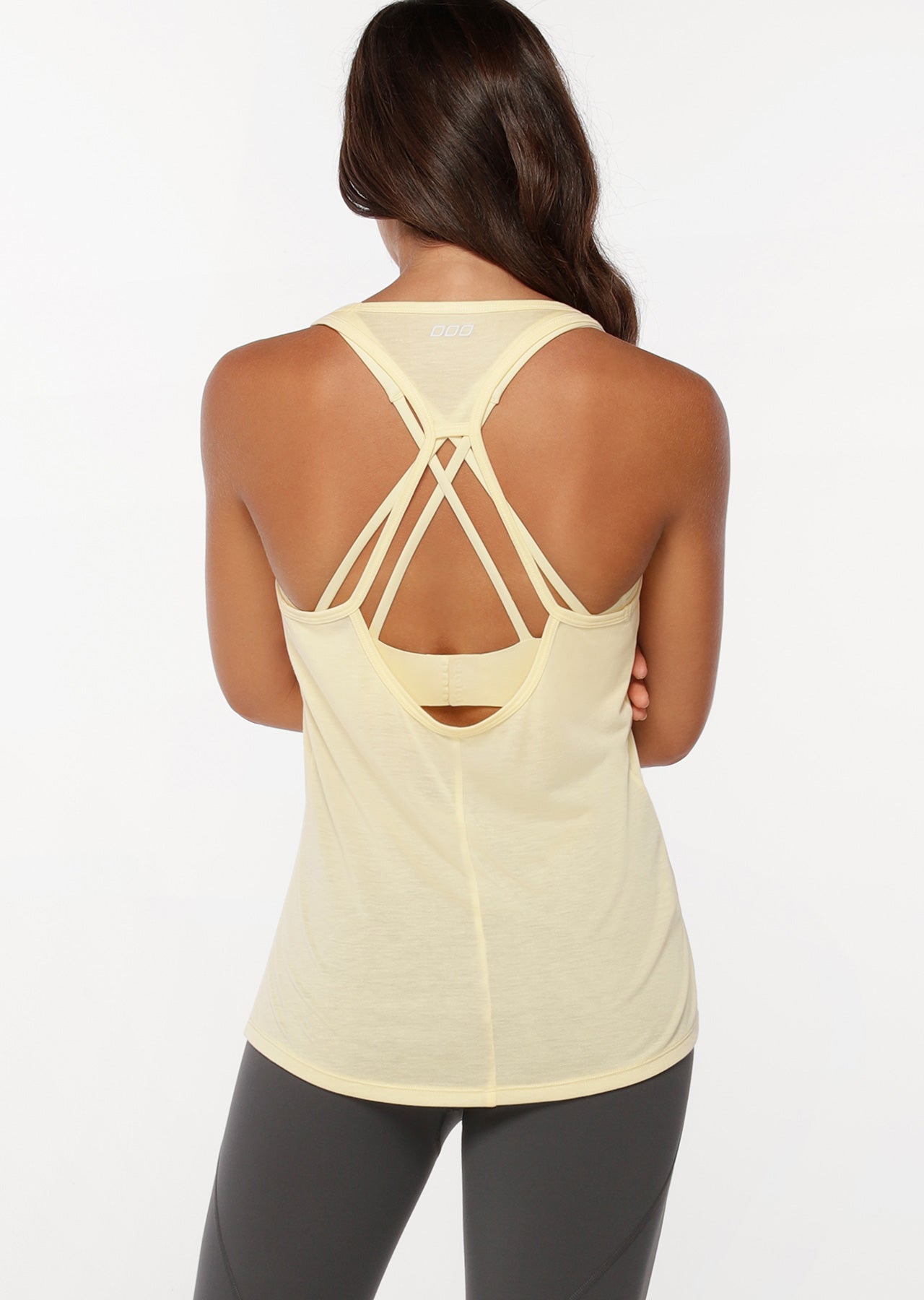 Lorna Jane All Time Gym Tank - Lemon Cream