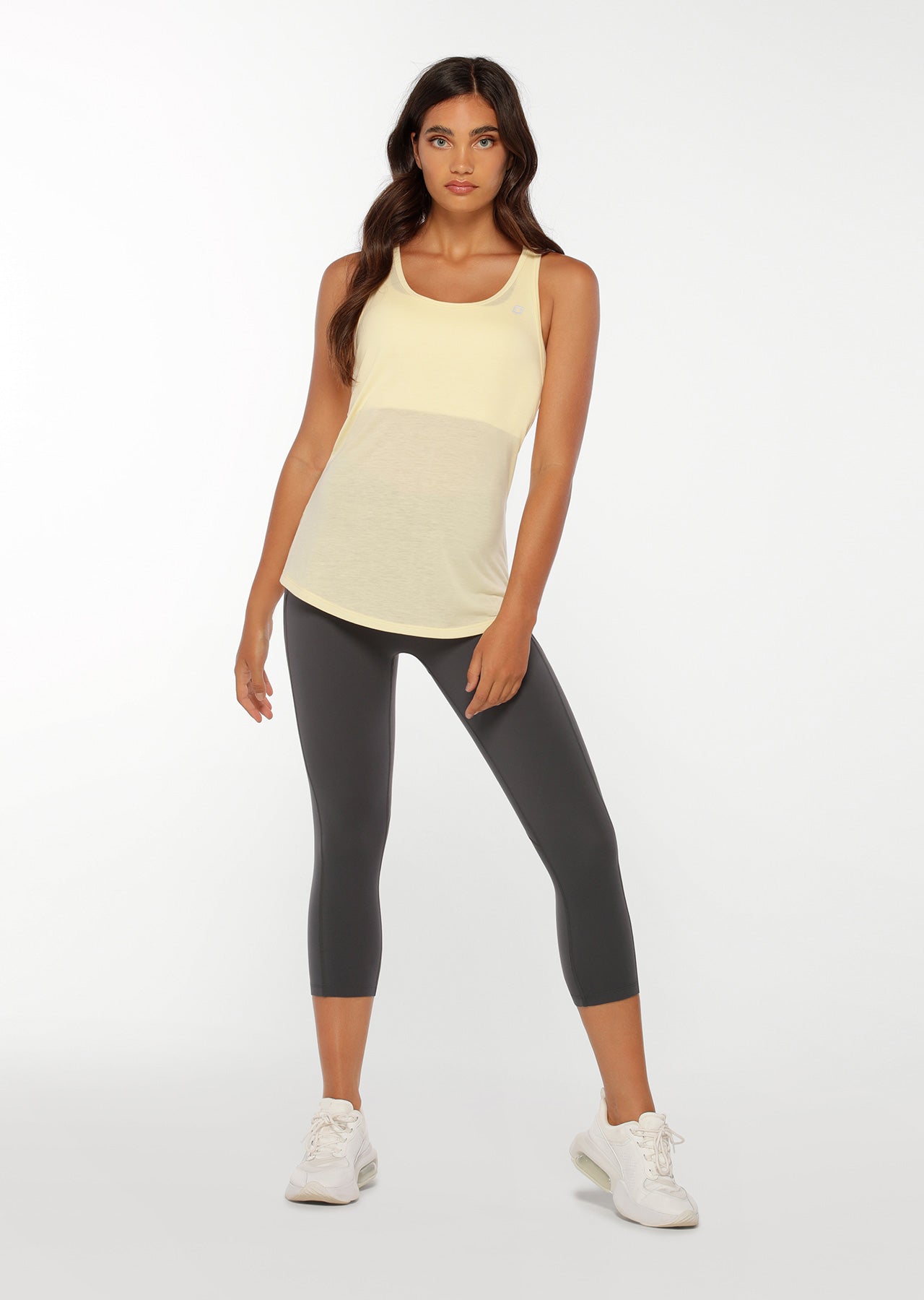 Lorna Jane All Time Gym Tank - Lemon Cream