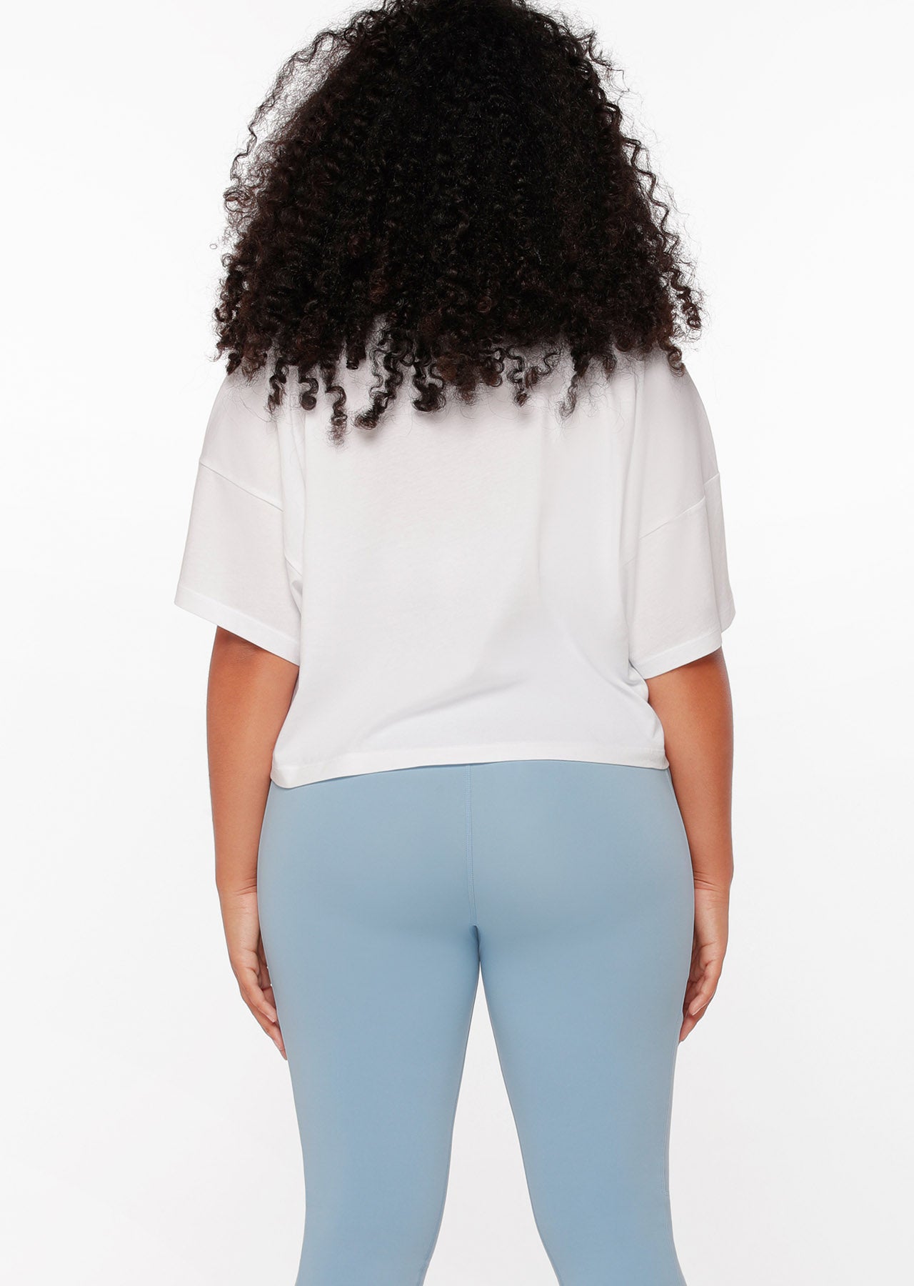 Lorna Jane Embossed Active Cropped Tee - White