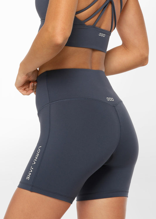 Lorna Jane Lotus No Chafe 16cm Bike Shorts - Night Time Blue