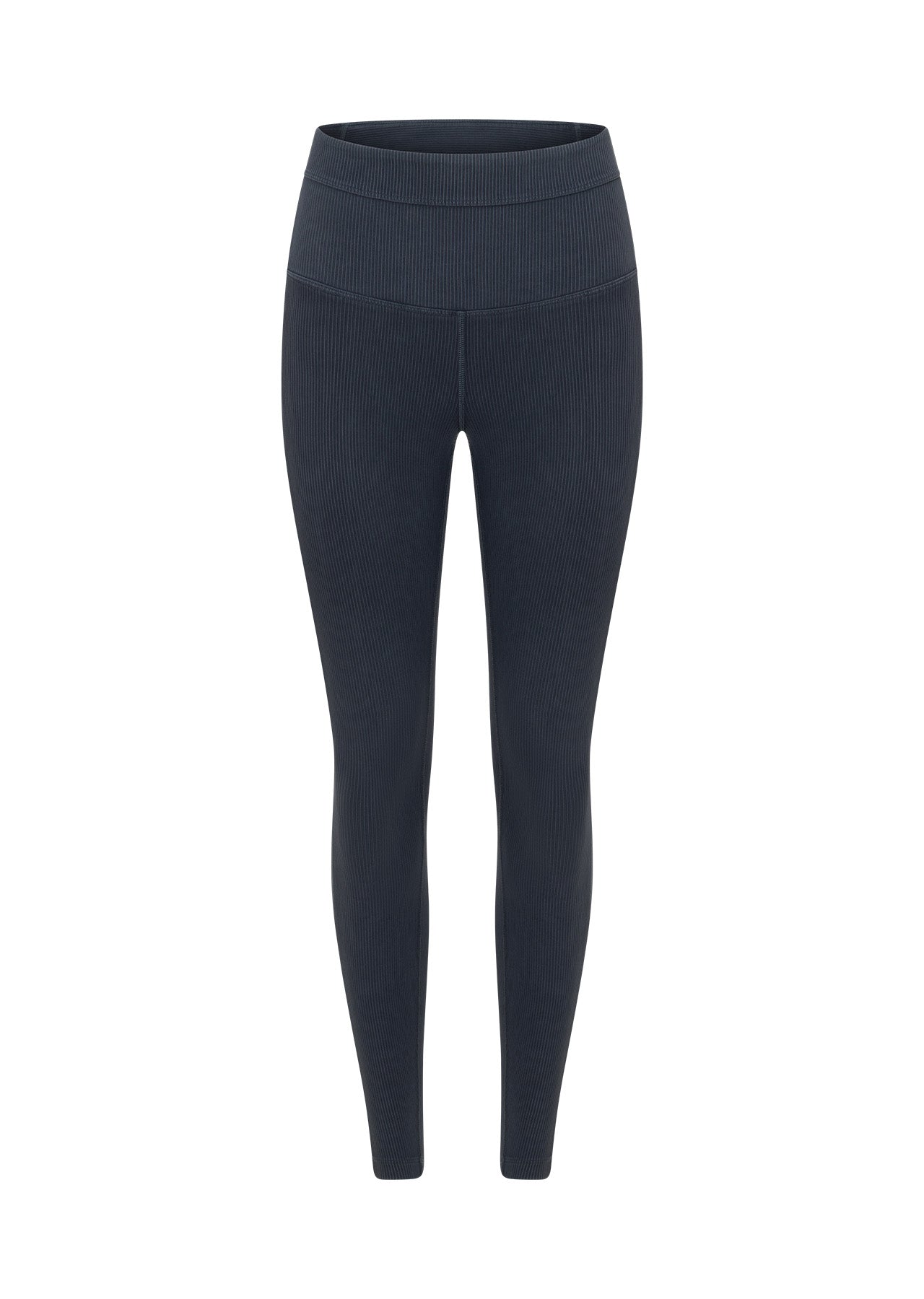 Lorna Jane Amplify Washed Rib Ankle Biter Leggings - Washed Black