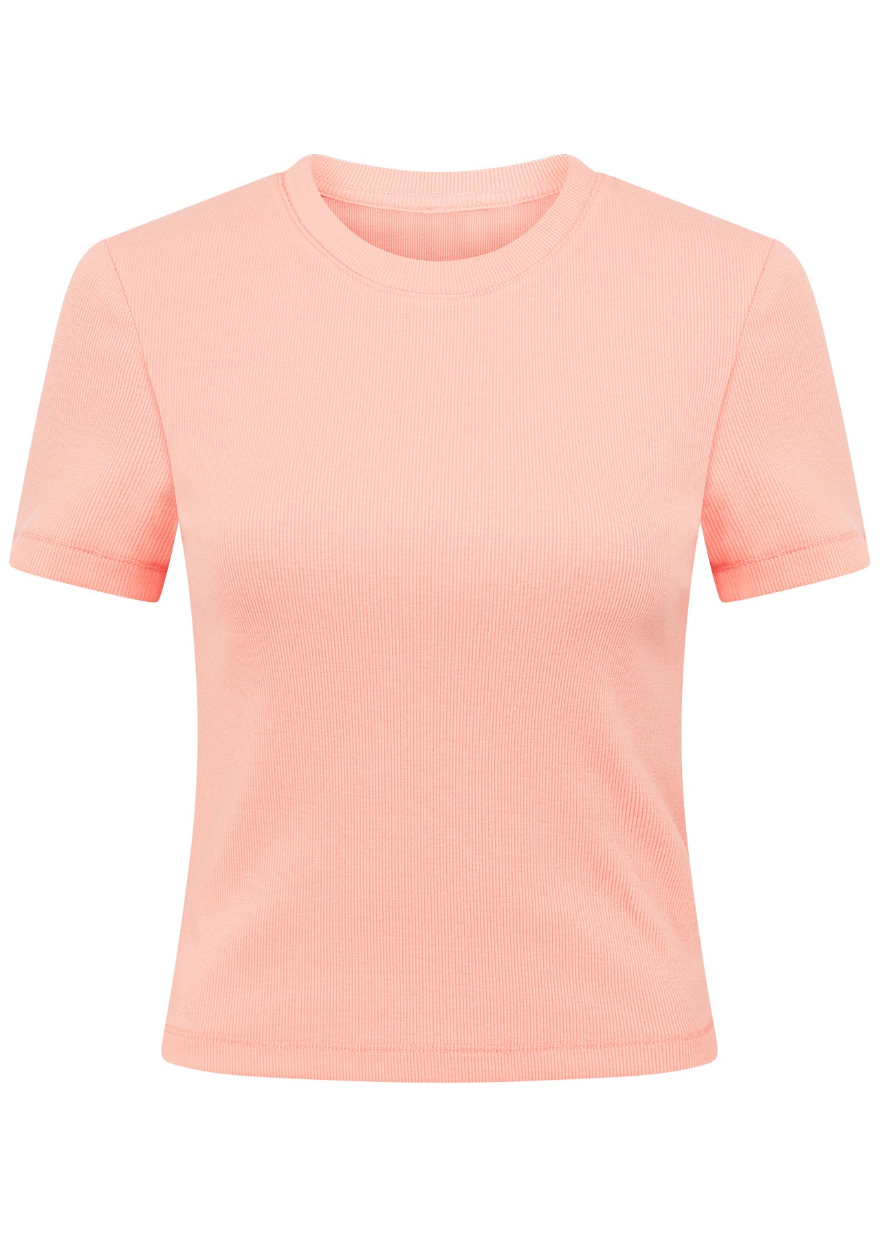 Lorna Jane Weekender Rib Short Sleeve Top - Peach