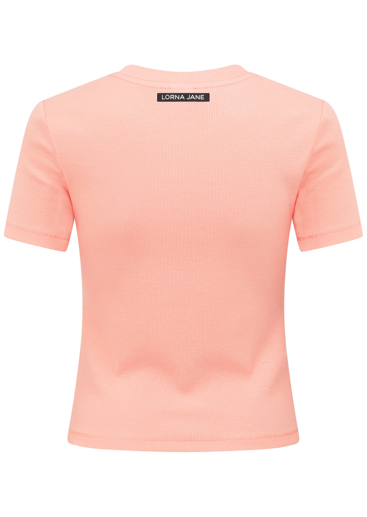 Lorna Jane Weekender Rib Short Sleeve Top - Peach