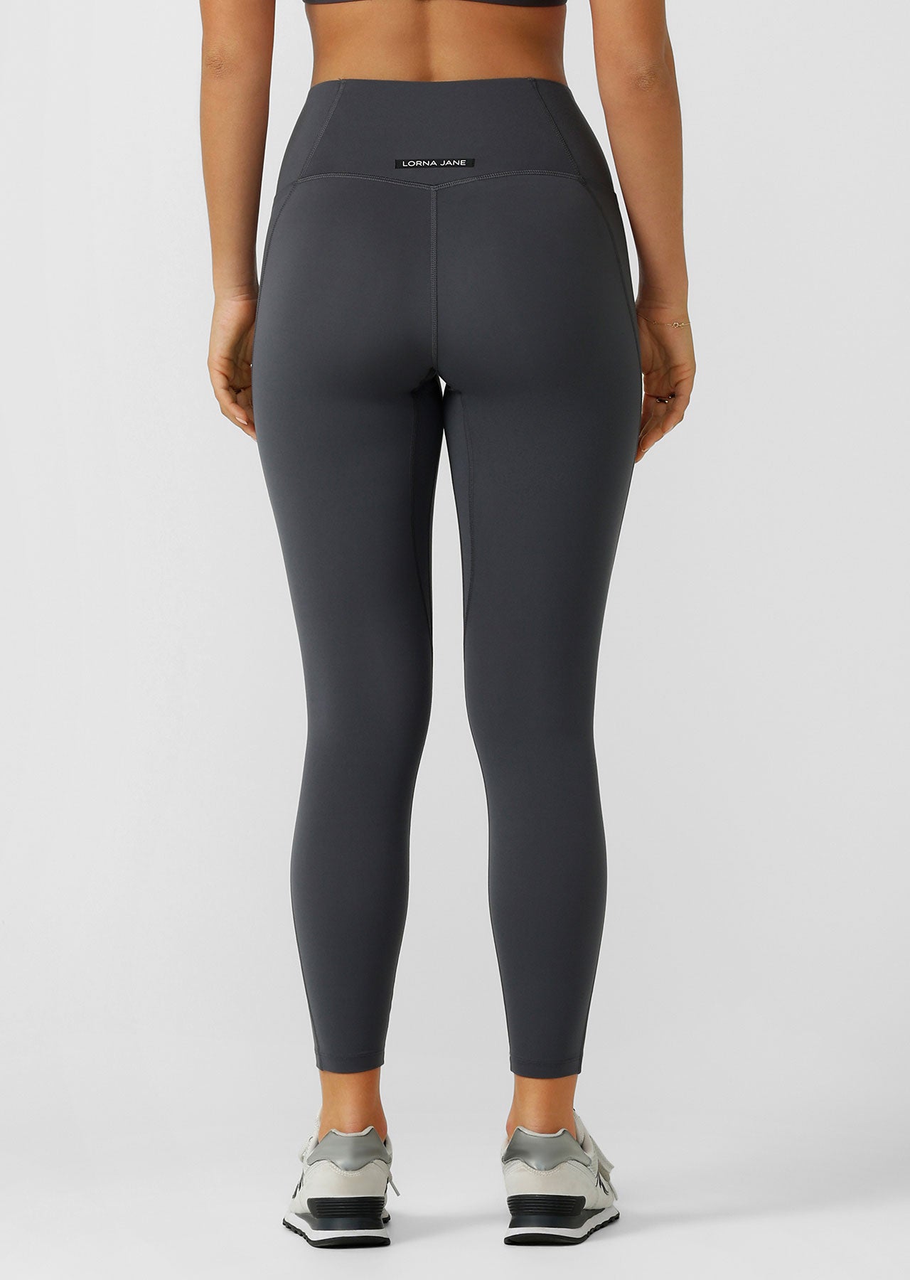 Lorna Jane Sculpt and Support No Ride Ankle Biter Leggings - Titanium