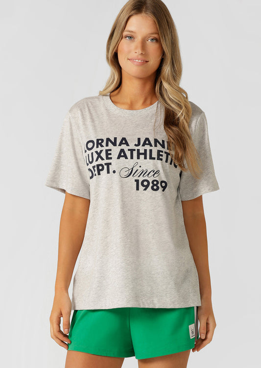Lorna Jane Track Star Relaxed T-shirt - Grey Marl
