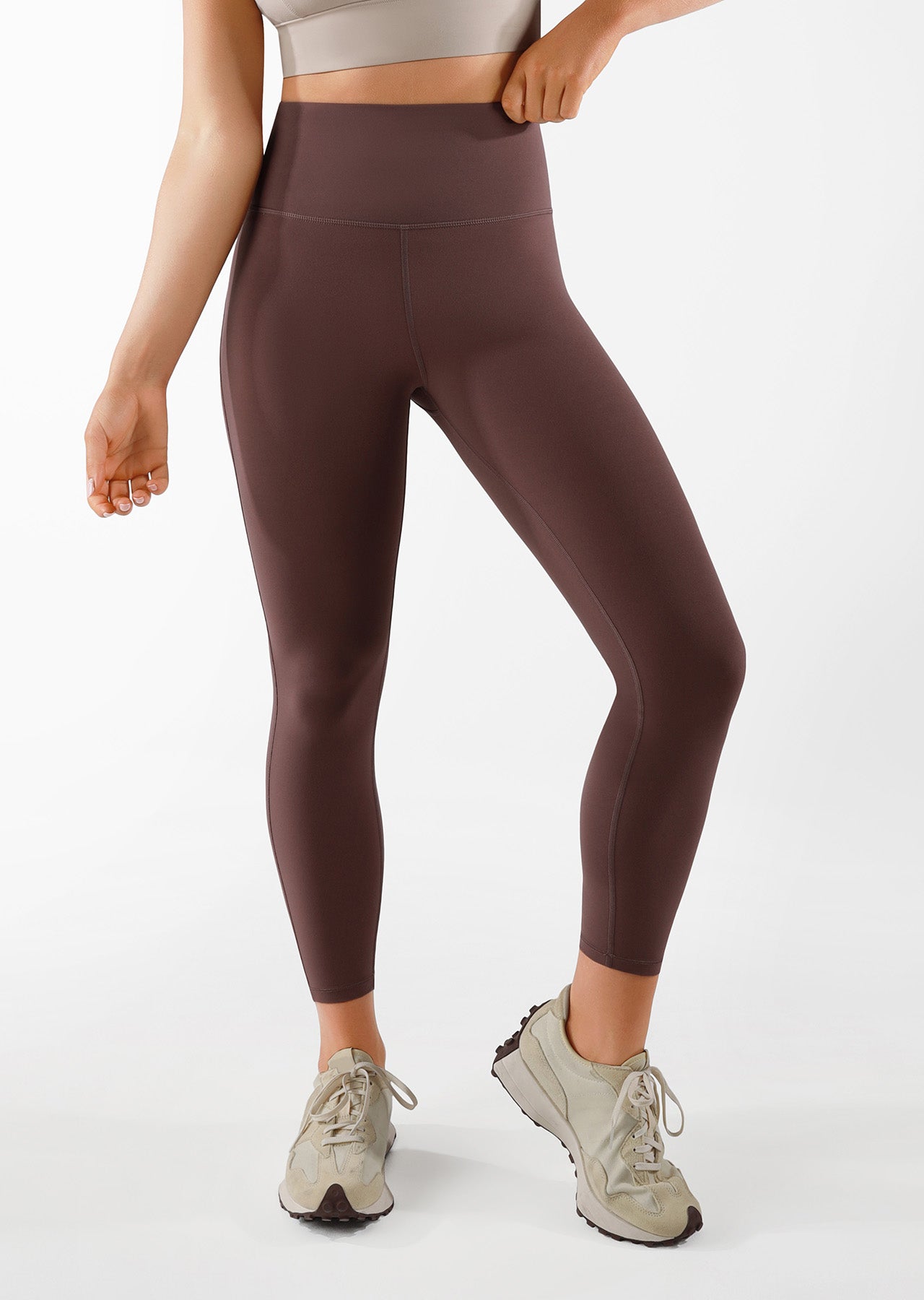 Lorna Jane Booty Shaper Ankle Biter Leggings - Stone