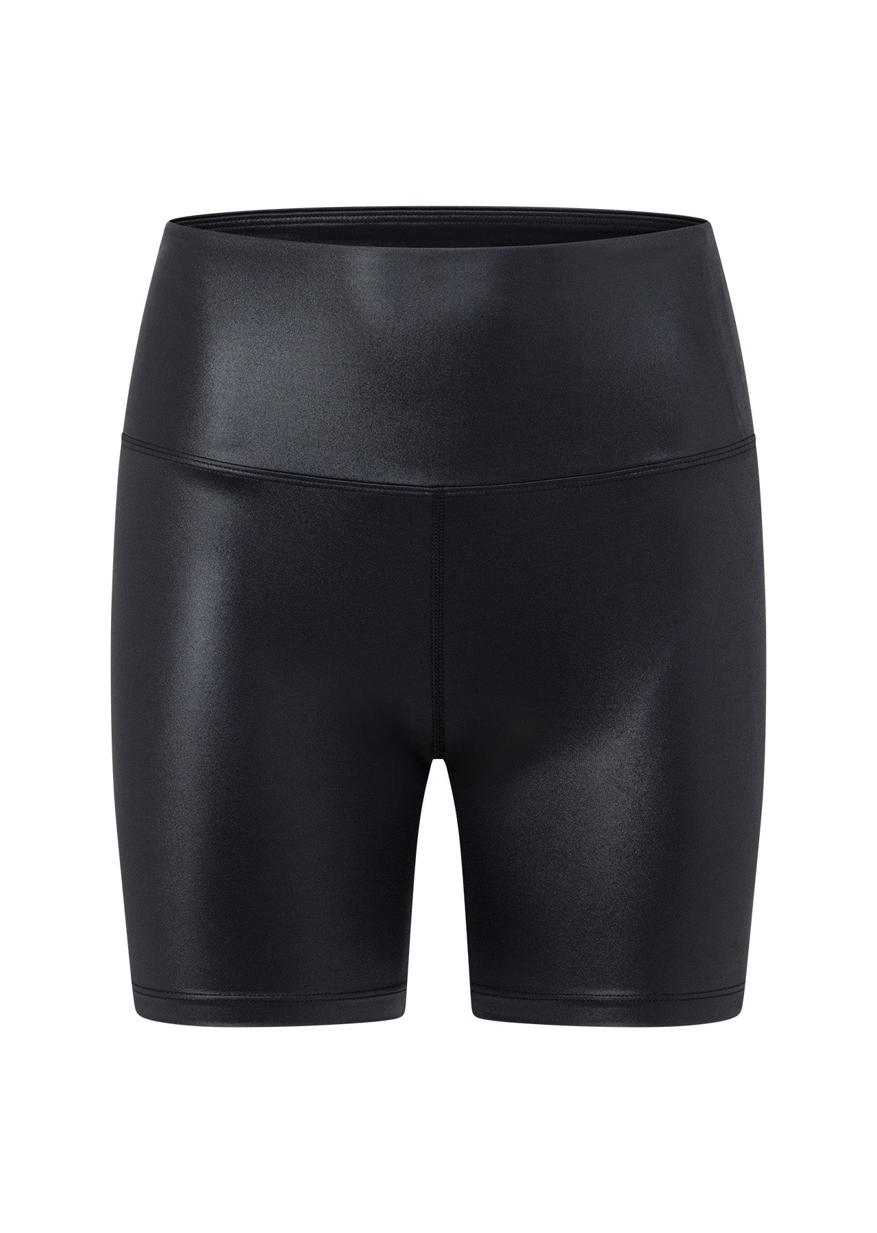 Lorna Jane Wet Look Bike Short - Black