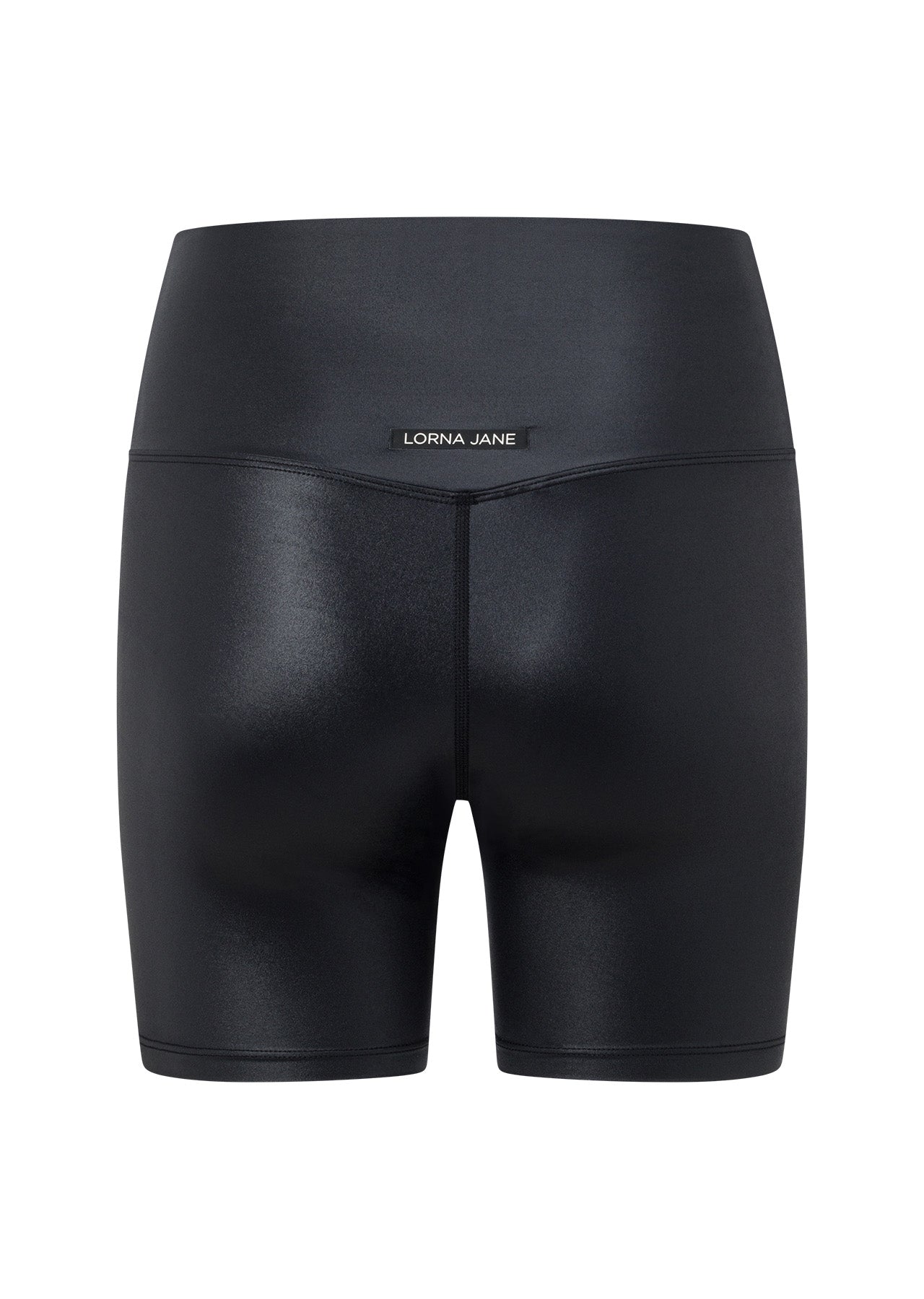 Lorna Jane Wet Look Bike Short - Black