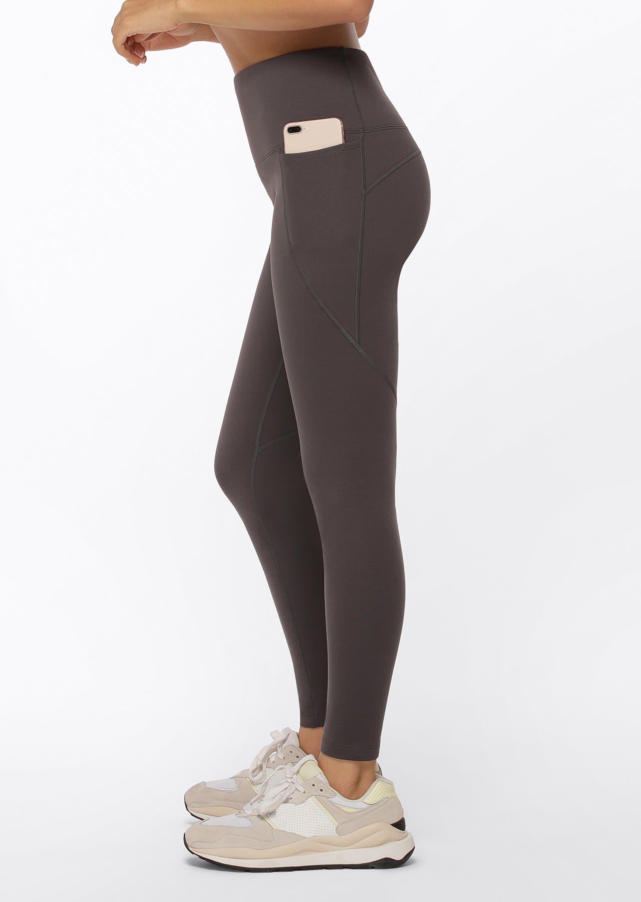 Lorna Jane Amy Winter Thermal Phone Pocket Tech Leggings - Titanium