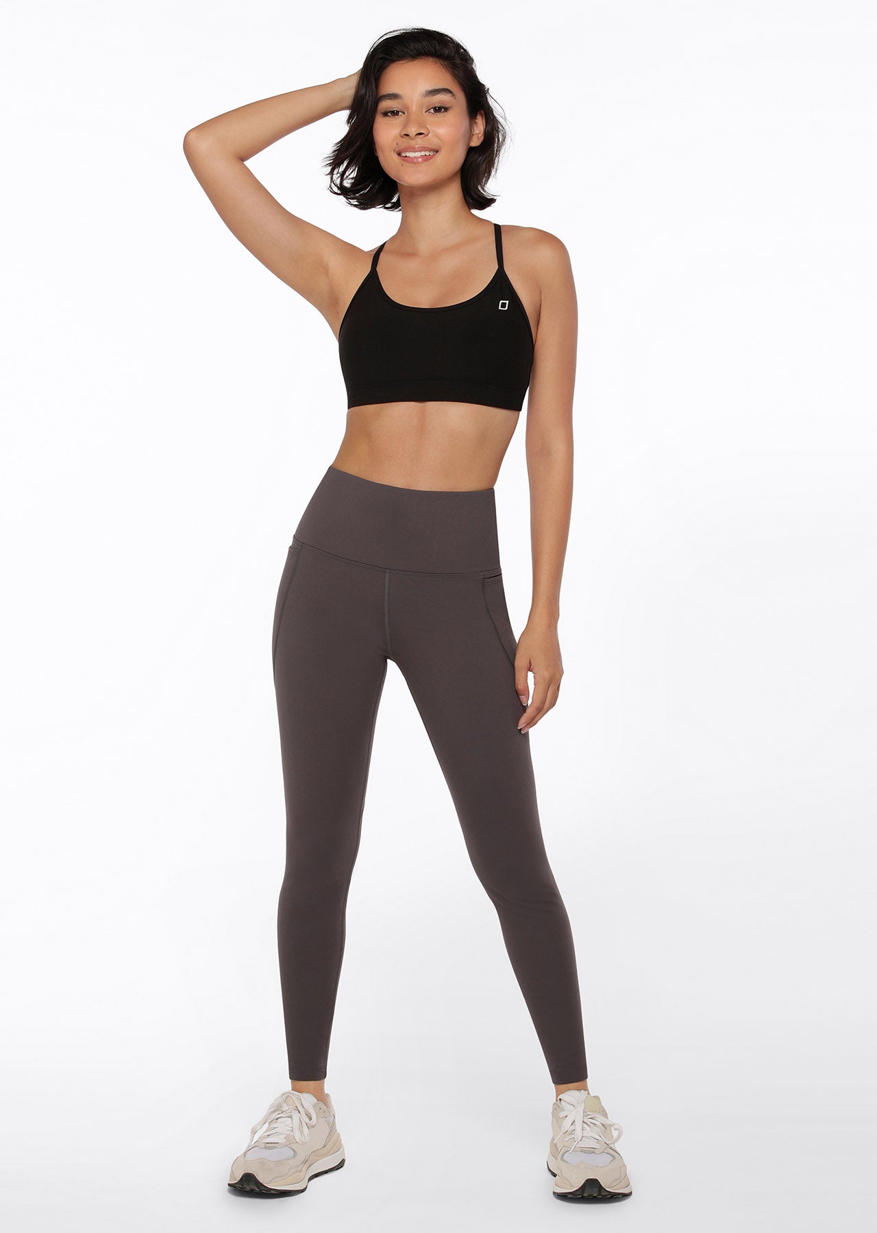 Lorna Jane Amy Winter Thermal Phone Pocket Tech Leggings - Titanium