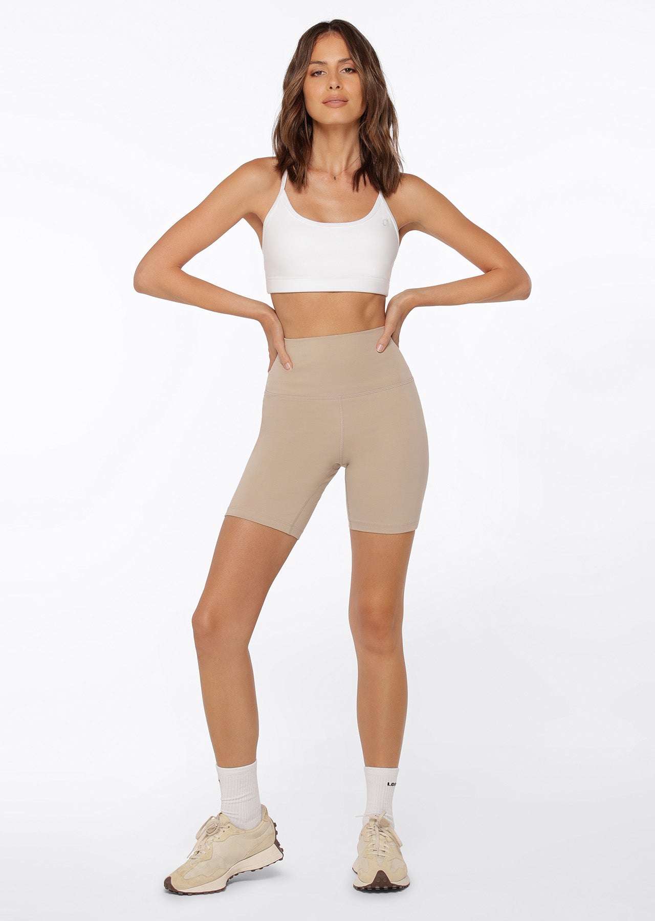 Lorna Jane Weekender Lounge Bike Short - Off White